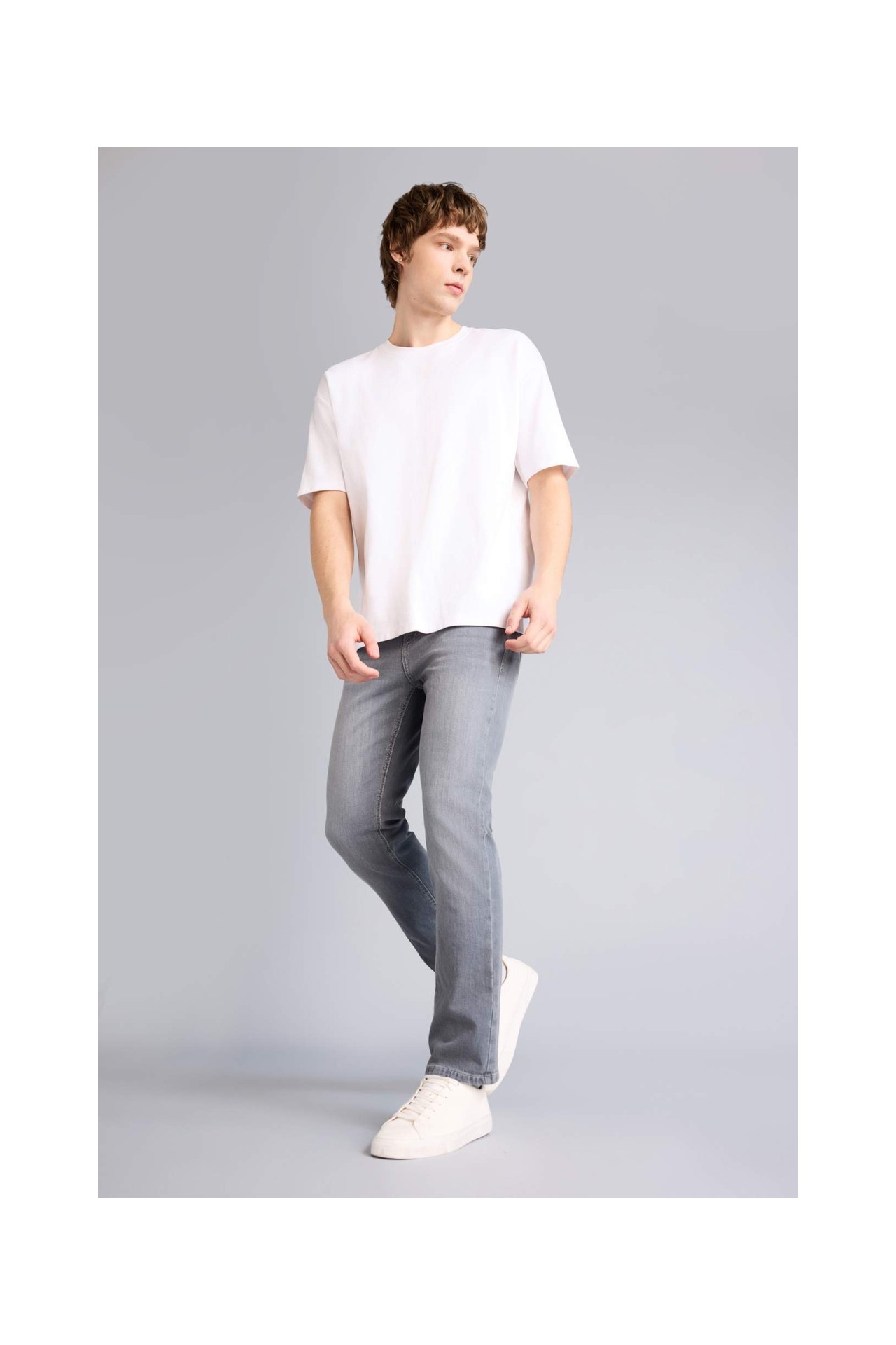 DeFacto Sergio Regular Fit Normal Bel Boru Paça Jean Pantolon B7349AX26SP görsel 2