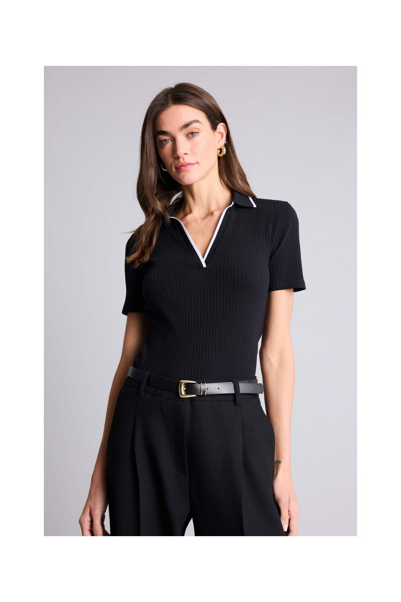 DeFacto Slim Fit Polo Yaka Fitilli Kaşkorse Tişört E5786AX26SP görsel 8