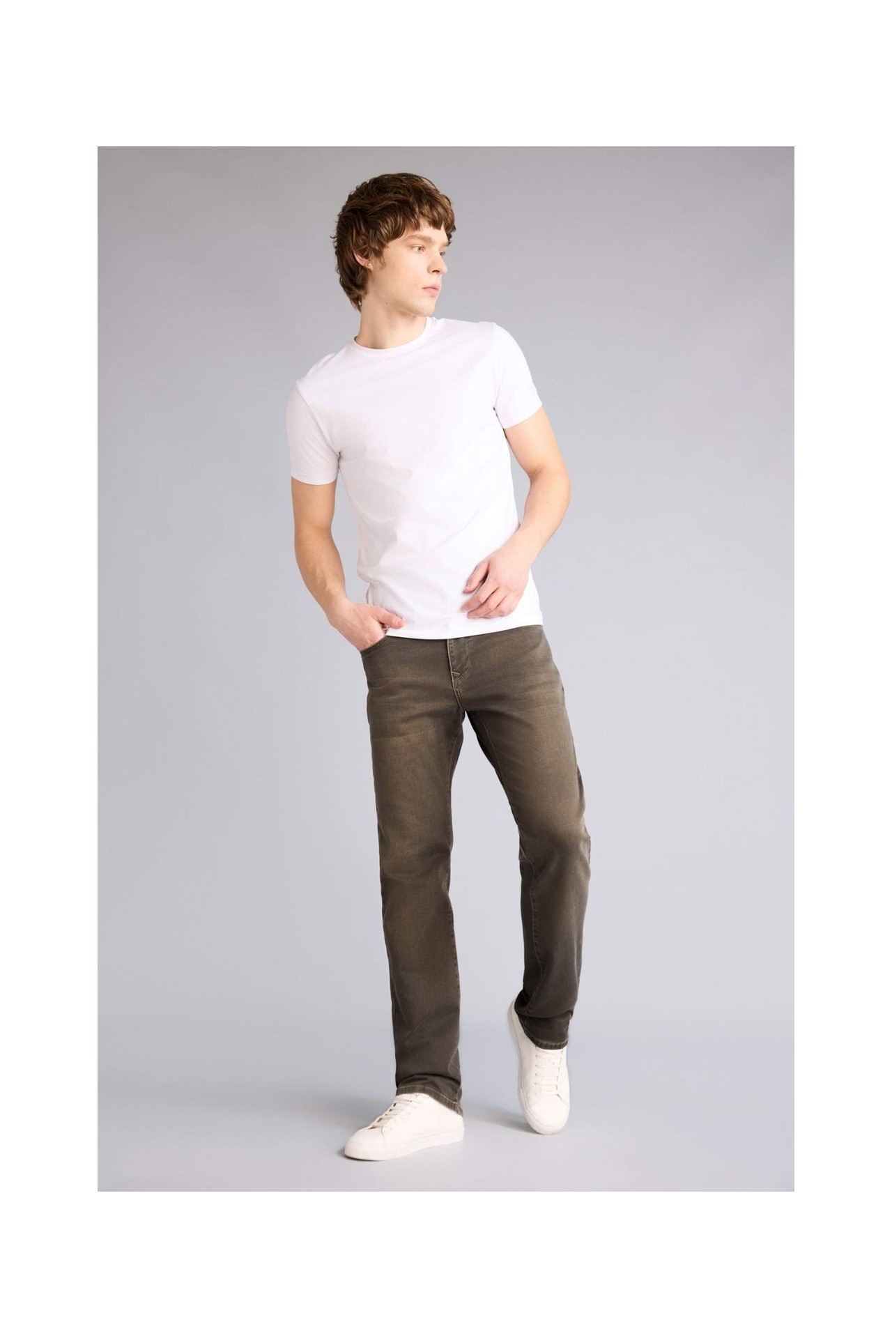 DeFacto Sergio Regular Fit Normal Bel Boru Paça Jean Pantolon G3235AX26SP görsel 2