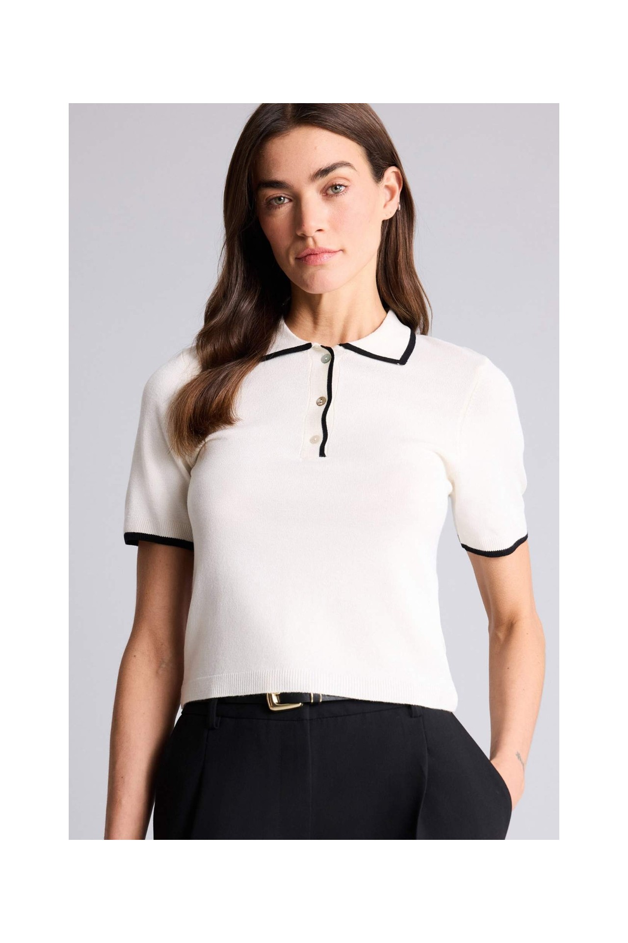 DeFacto Fitted Polo Yaka Kısa Kollu Triko Tişört C1498AX26SP