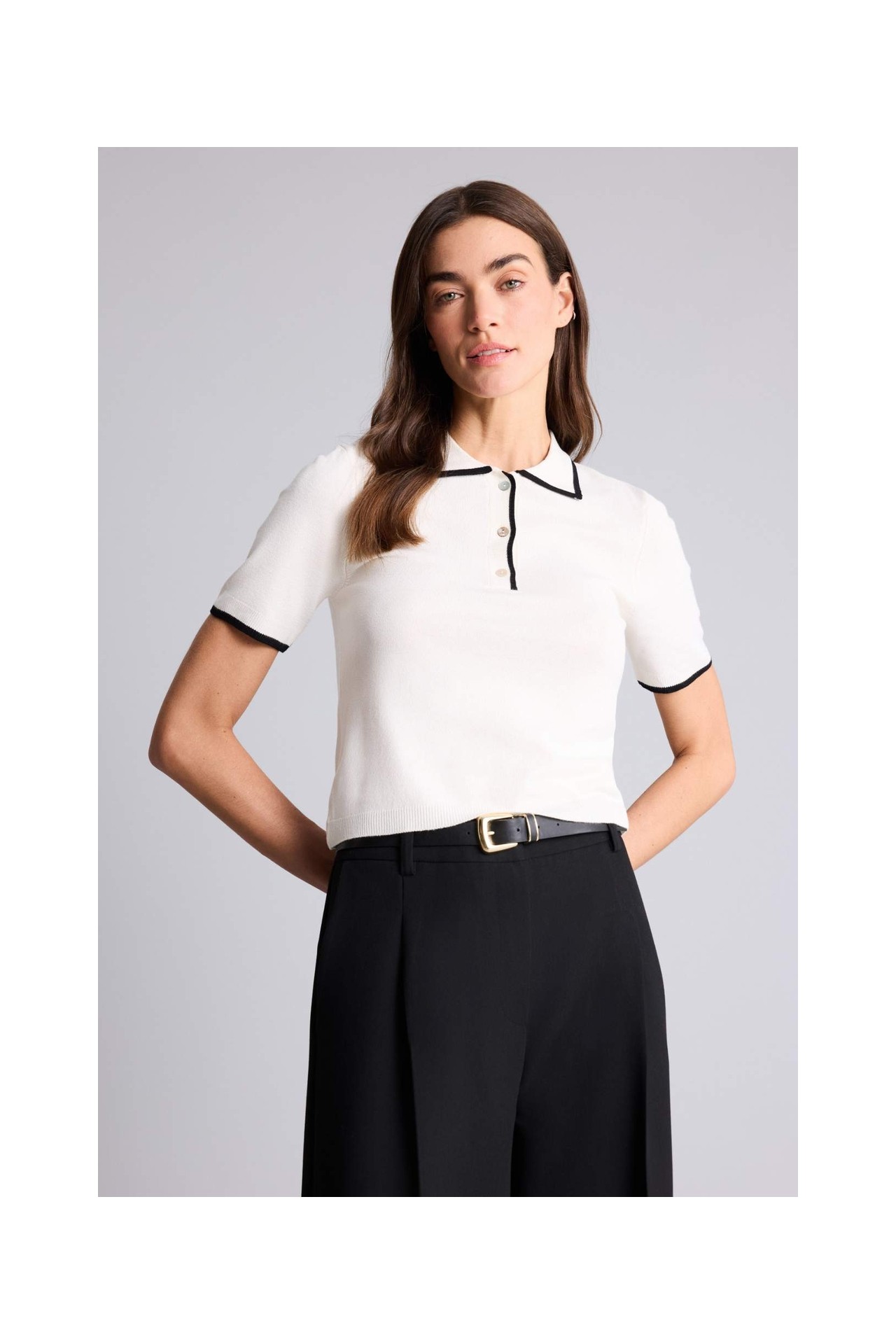 DeFacto Fitted Polo Yaka Kısa Kollu Triko Tişört C1498AX26SP görsel 3