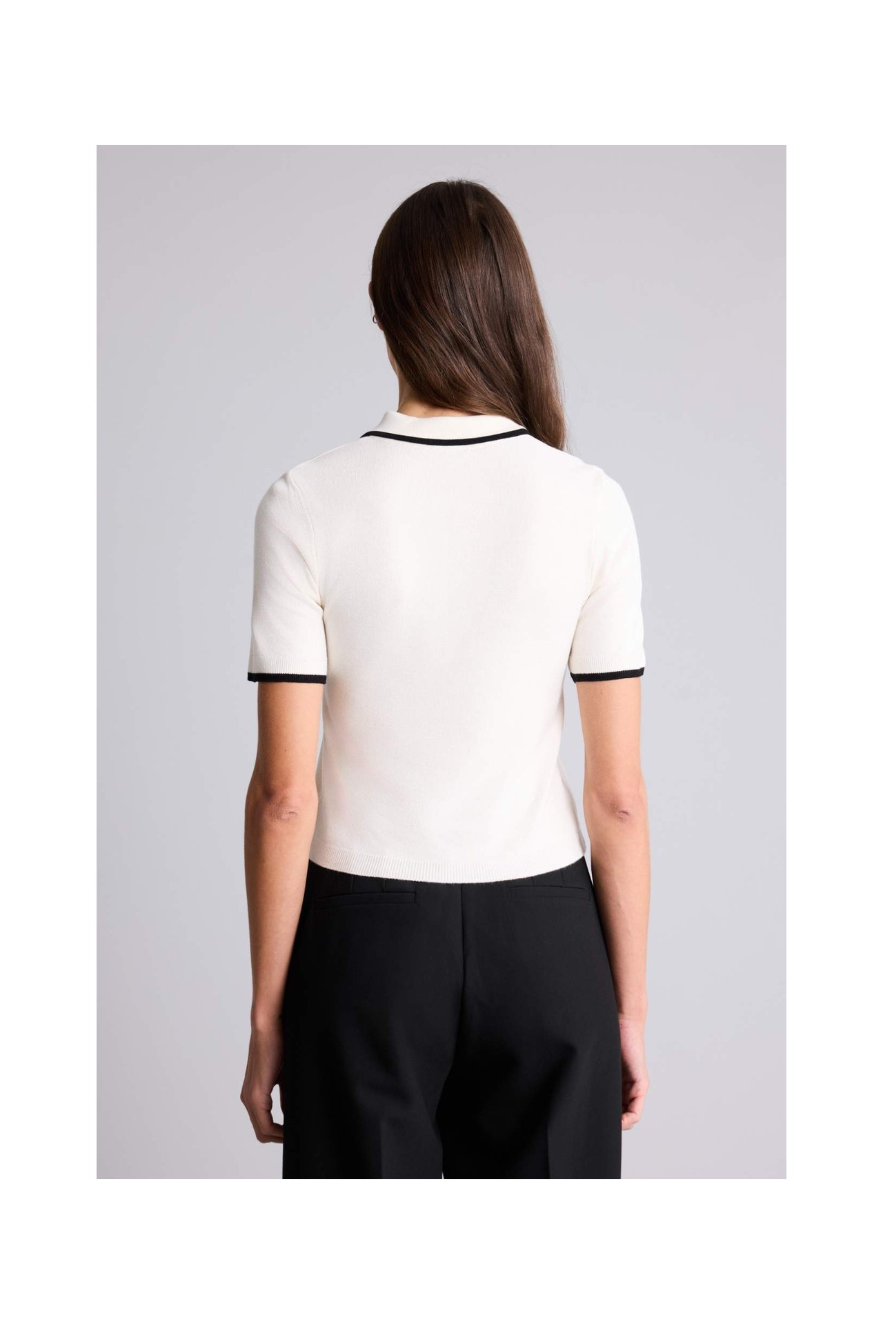 DeFacto Fitted Polo Yaka Kısa Kollu Triko Tişört C1498AX26SP görsel 5