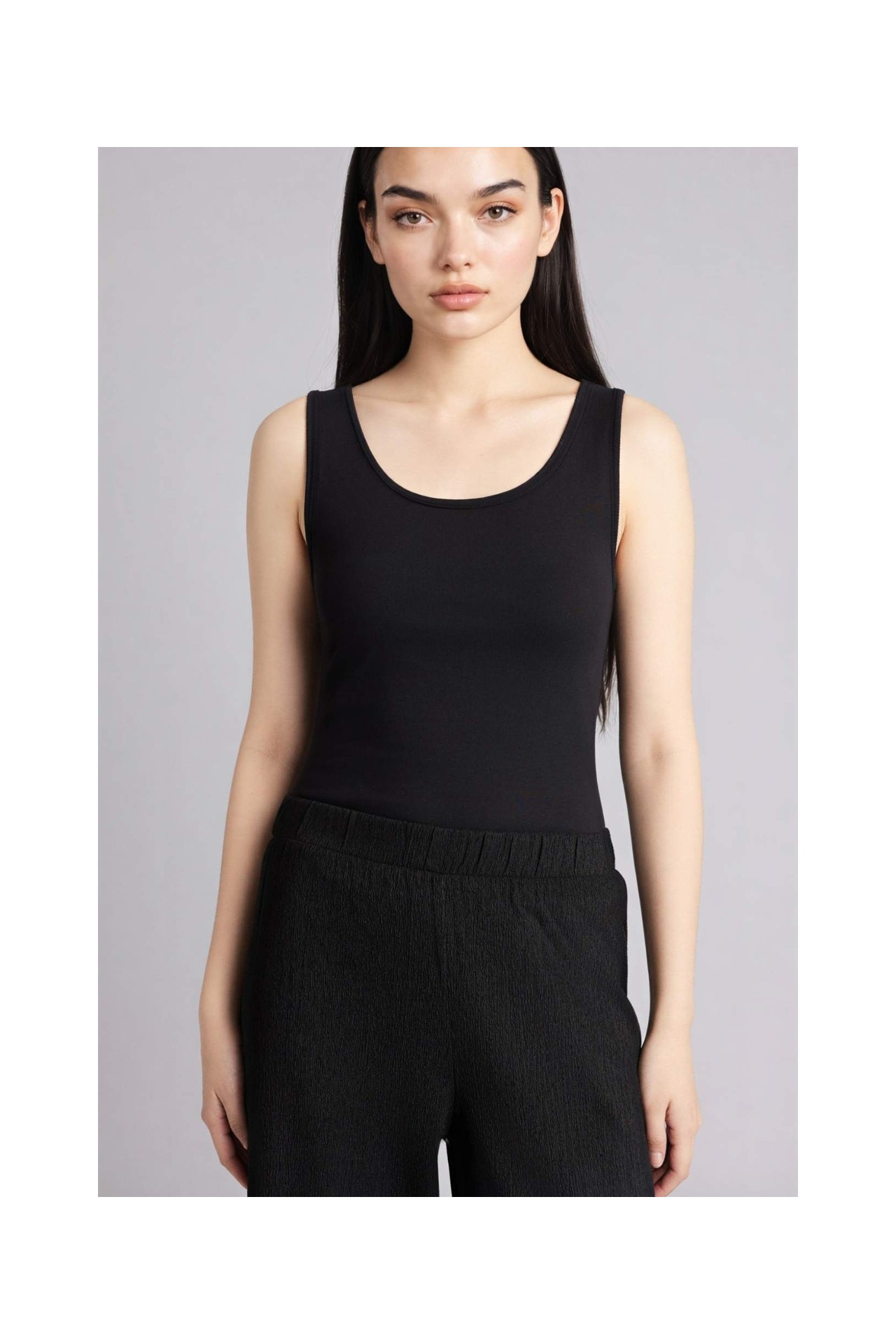 DeFacto Slim Fit Basic Yuvarlak Yaka Atlet I1059AZ26SM görsel 6