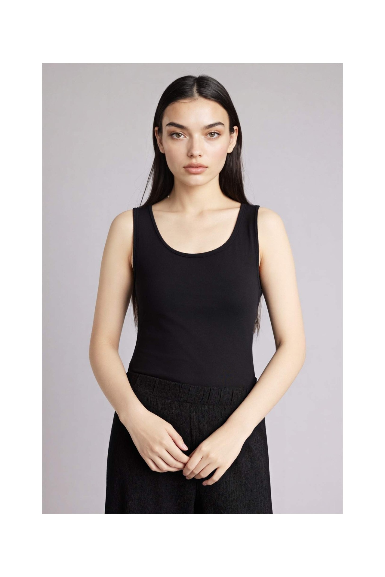 DeFacto Slim Fit Basic Yuvarlak Yaka Atlet I1059AZ26SM görsel 8