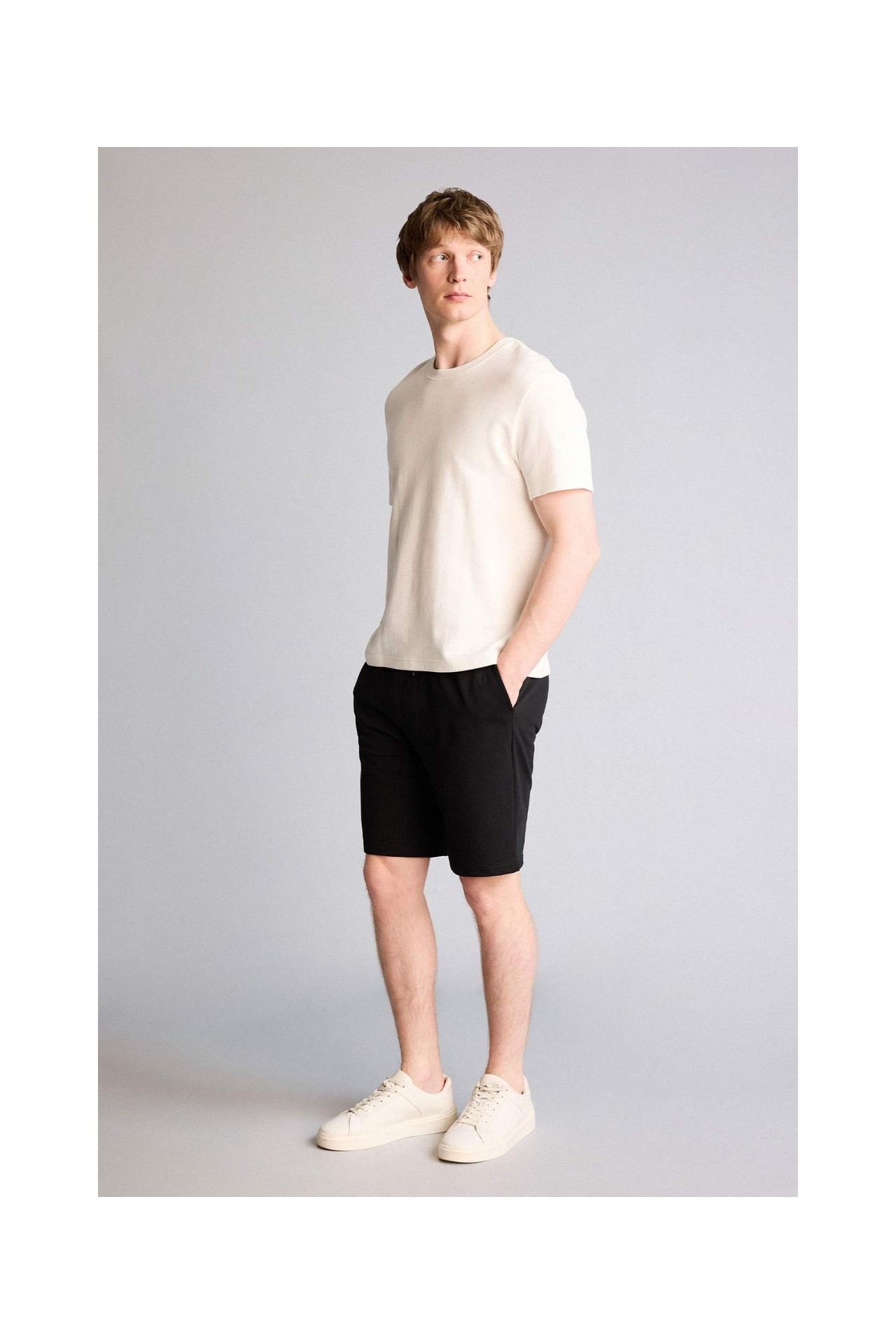 DeFacto Slim Fit Cepli Pamuklu Basic Bermuda Şort W1105AZ26SM görsel 7