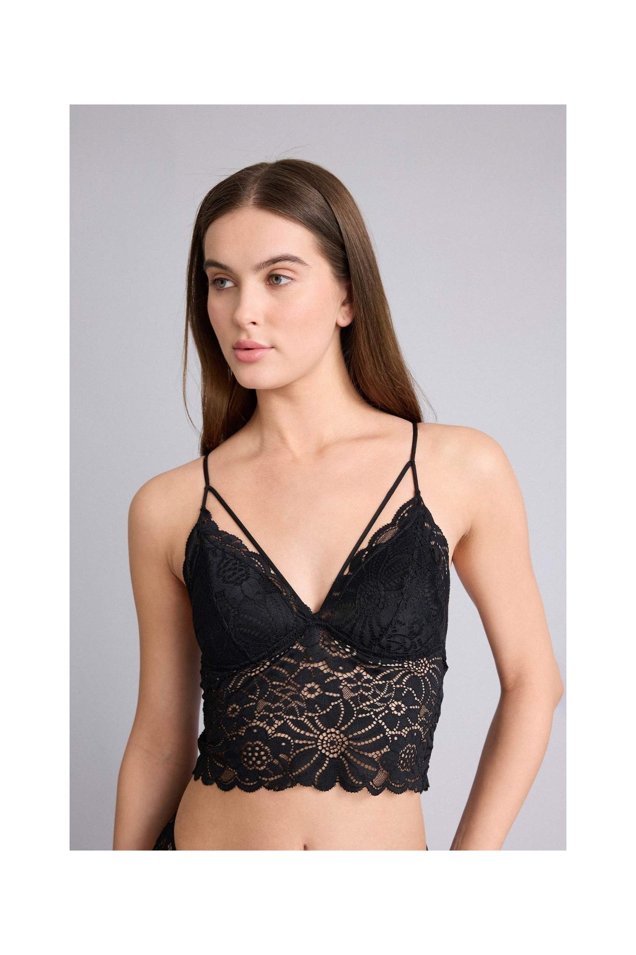 DeFacto Dantelli Dantel Kaplı Pedli Balensiz Bralet G7763AX26SP görsel 3