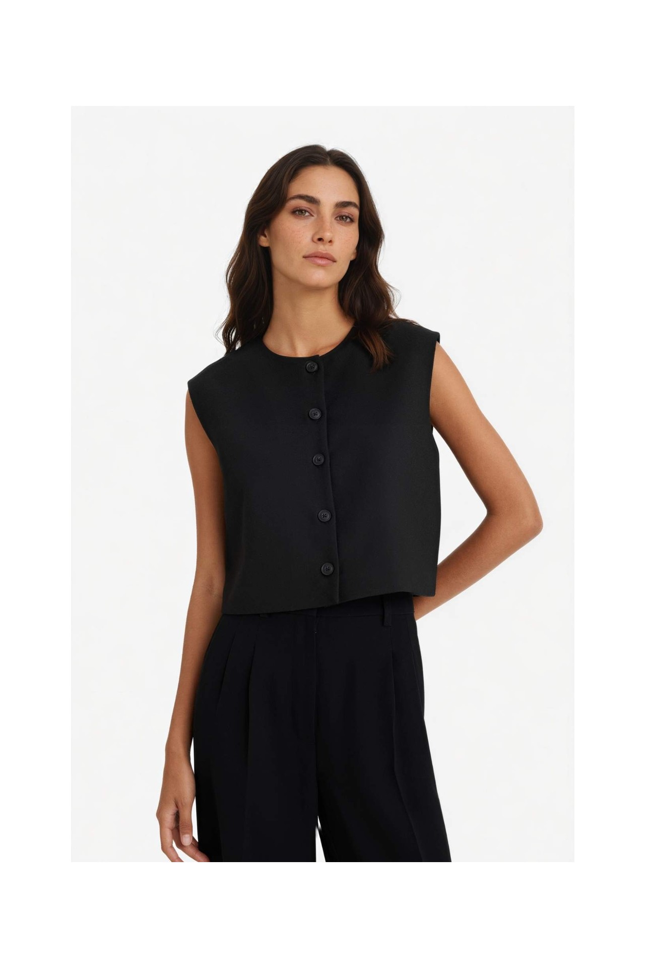 DeFacto Basic Düğmeli Blazer Yelek E0571AX24AU