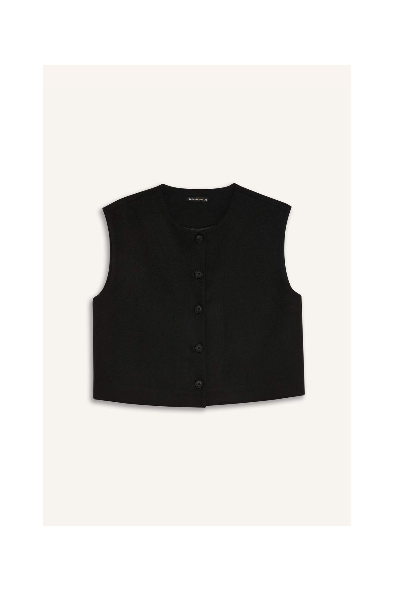 DeFacto Basic Düğmeli Blazer Yelek E0571AX24AU görsel 3