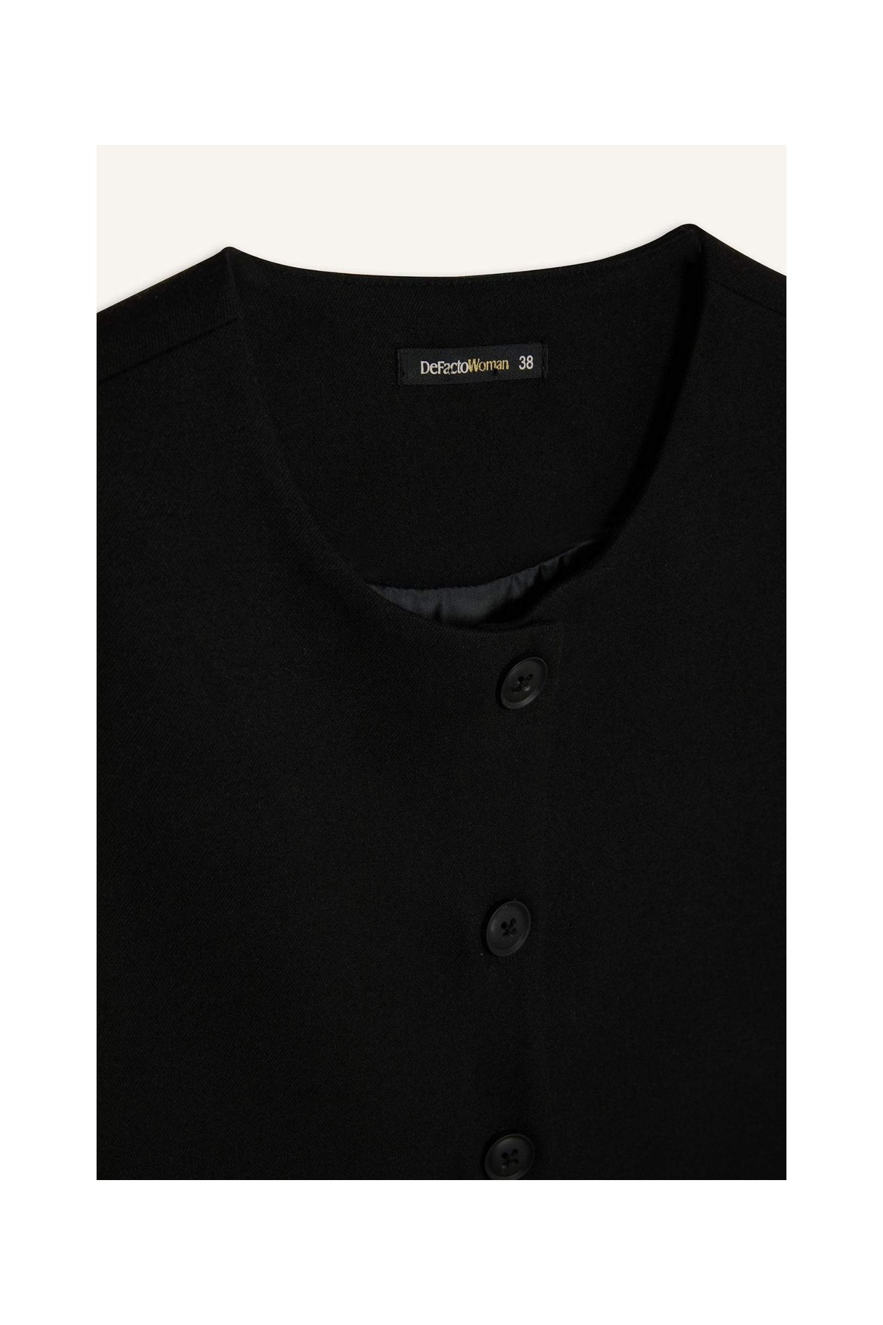 DeFacto Basic Düğmeli Blazer Yelek E0571AX24AU görsel 4