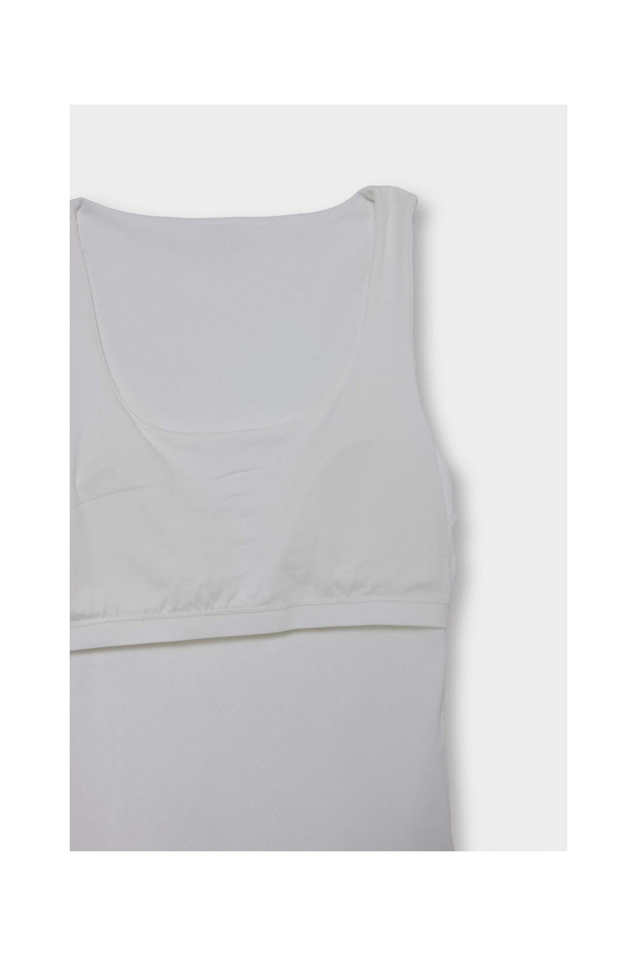 DeFacto Slim Fit Basic Halter Yaka Fitilli Kaşkorse Pedli Atlet G0843AX25AU görsel 5
