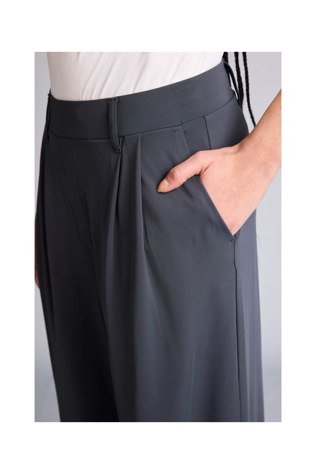 DeFacto Wide Leg Bilek Boy Sporcu Pantolon F8232AX26SP görsel 5