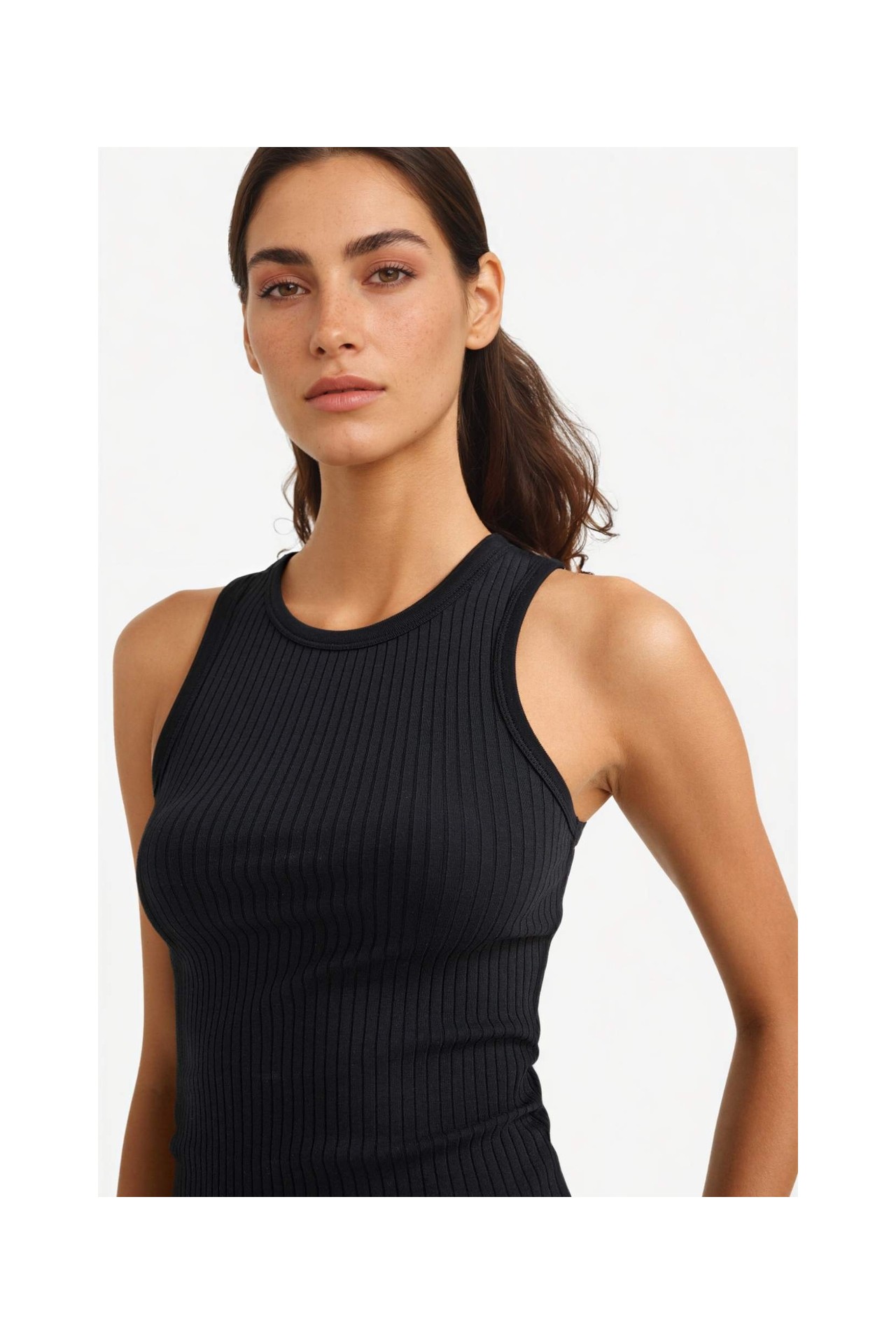 DeFacto Slim Fit Halter Yaka Fitilli Atlet A8859AX25AU görsel 4