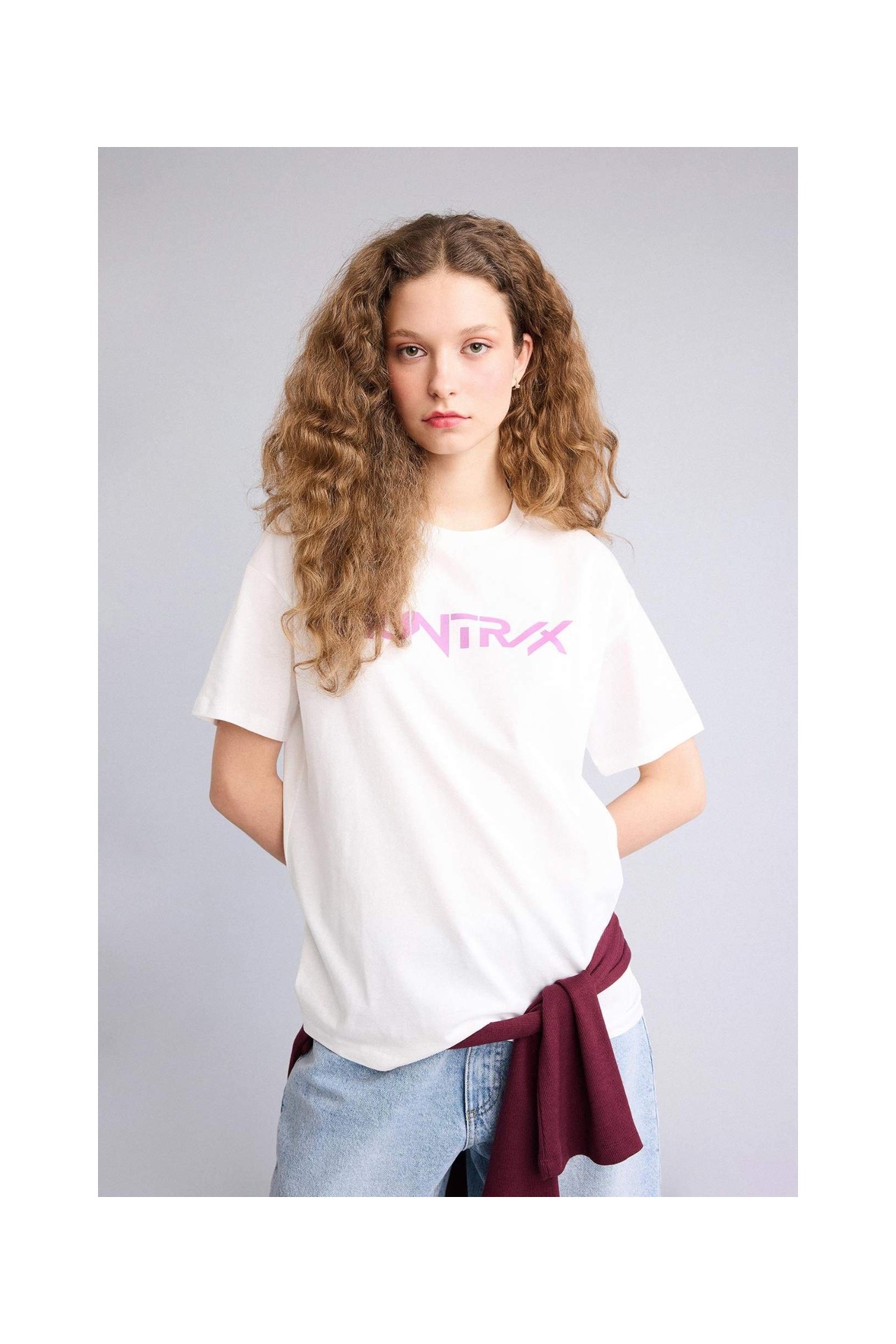 DeFacto %100 Pamuk Kpop - Demon Hunters Oversize Tişört H0526AX26SM görsel 5