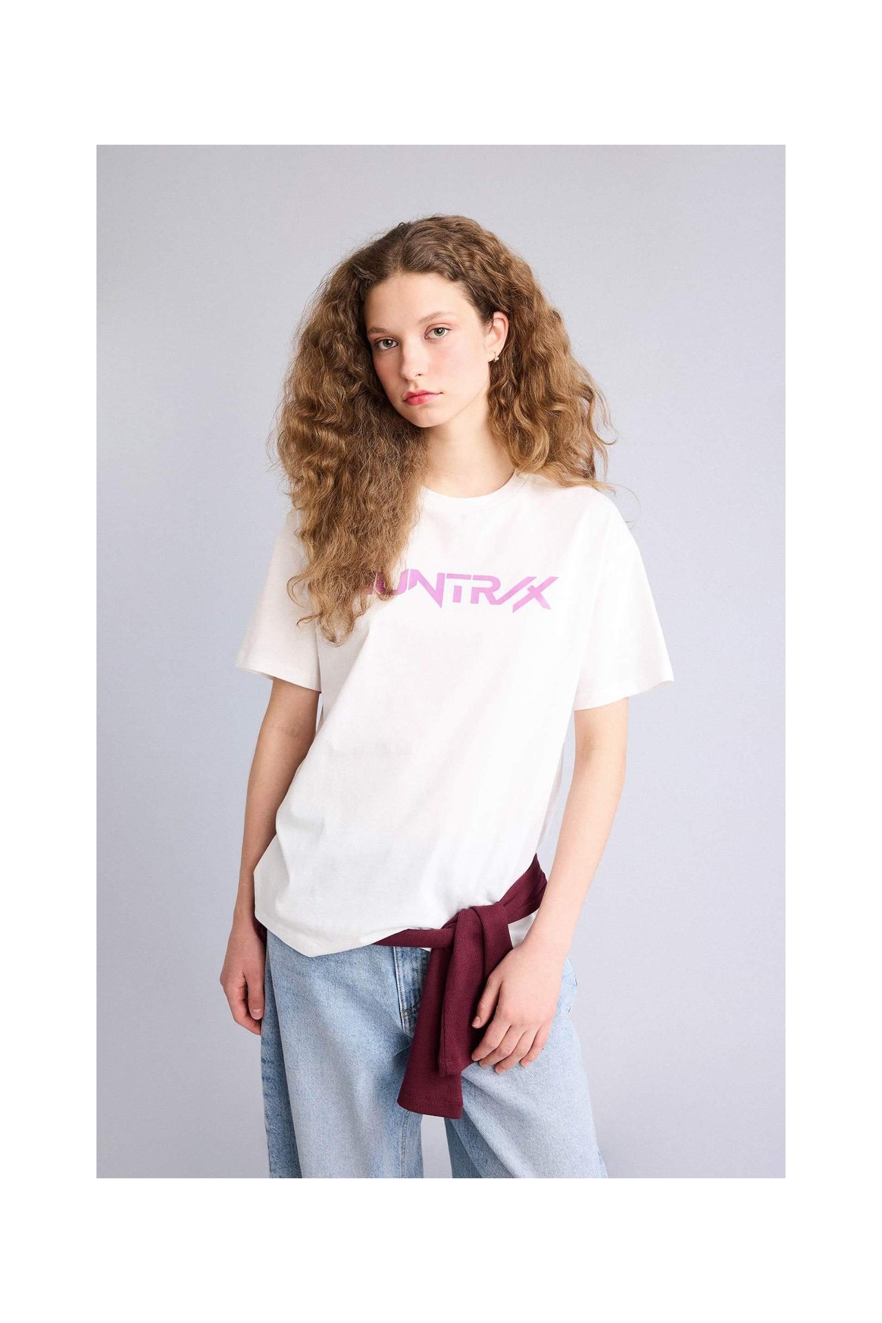 DeFacto %100 Pamuk Kpop - Demon Hunters Oversize Tişört H0526AX26SM görsel 6