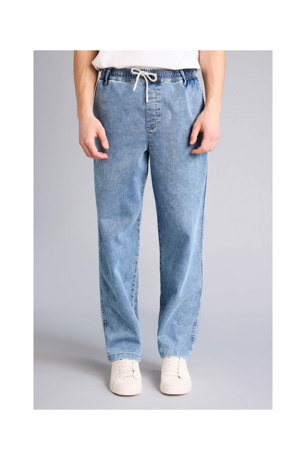 DeFacto Ultra Yumuşak Yumuşak Dokulu Wide Leg Jean Pantolon G9104AX26SP görsel 4