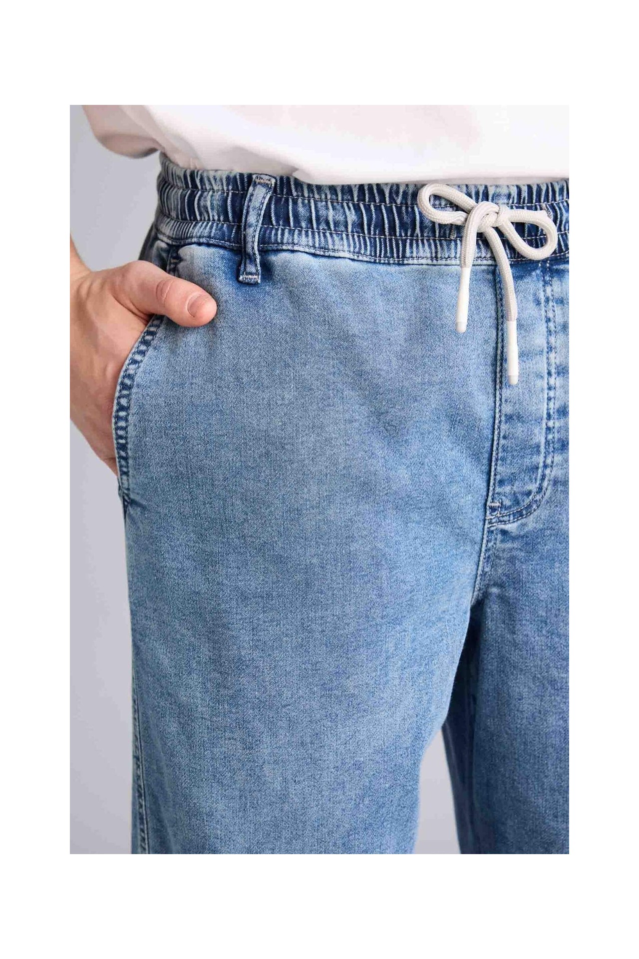 DeFacto Ultra Yumuşak Yumuşak Dokulu Wide Leg Jean Pantolon G9104AX26SP görsel 5
