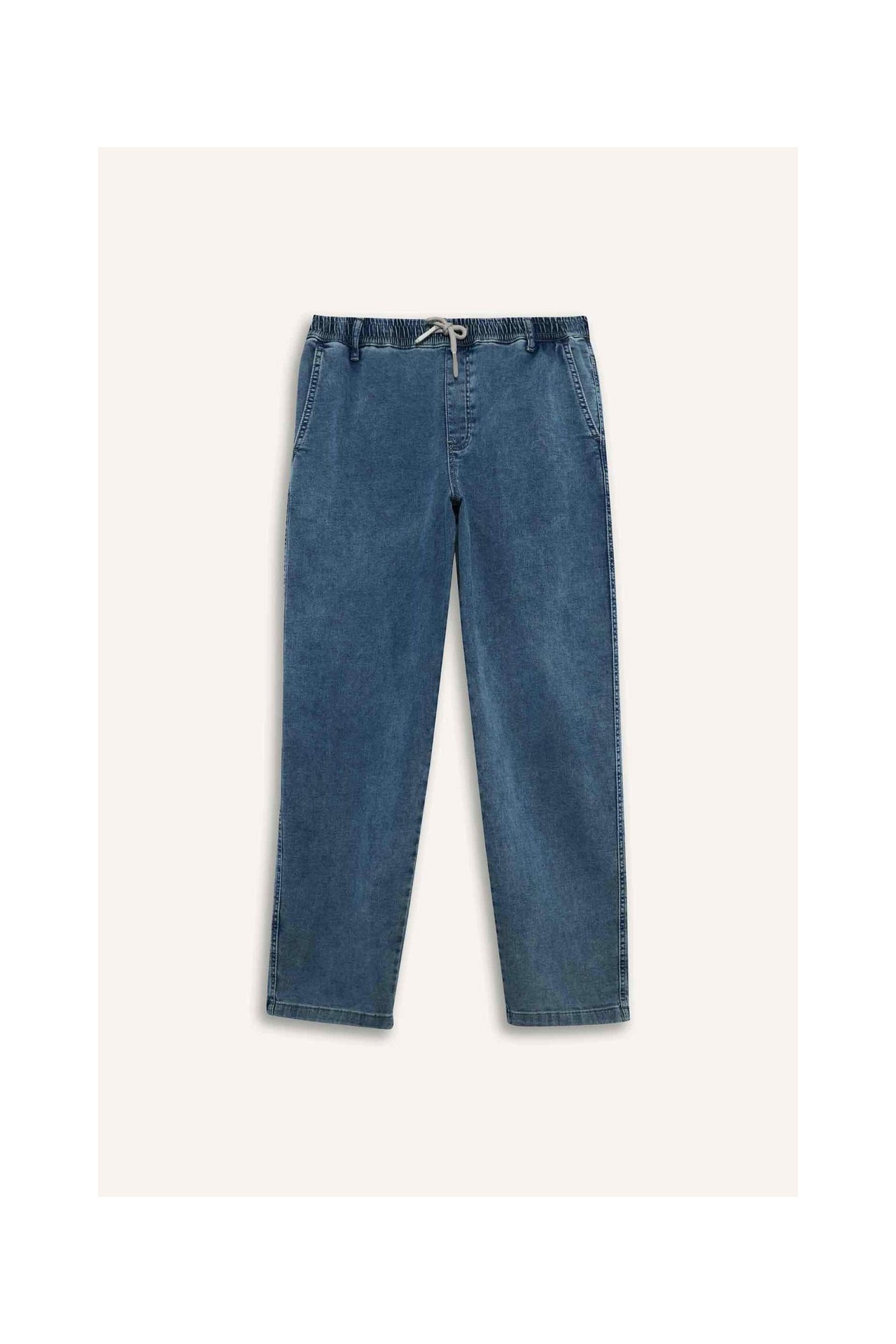 DeFacto Ultra Yumuşak Yumuşak Dokulu Wide Leg Jean Pantolon G9104AX26SP görsel 7