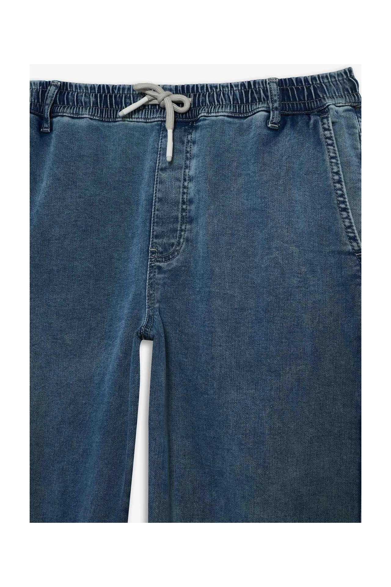 DeFacto Ultra Yumuşak Yumuşak Dokulu Wide Leg Jean Pantolon G9104AX26SP görsel 8