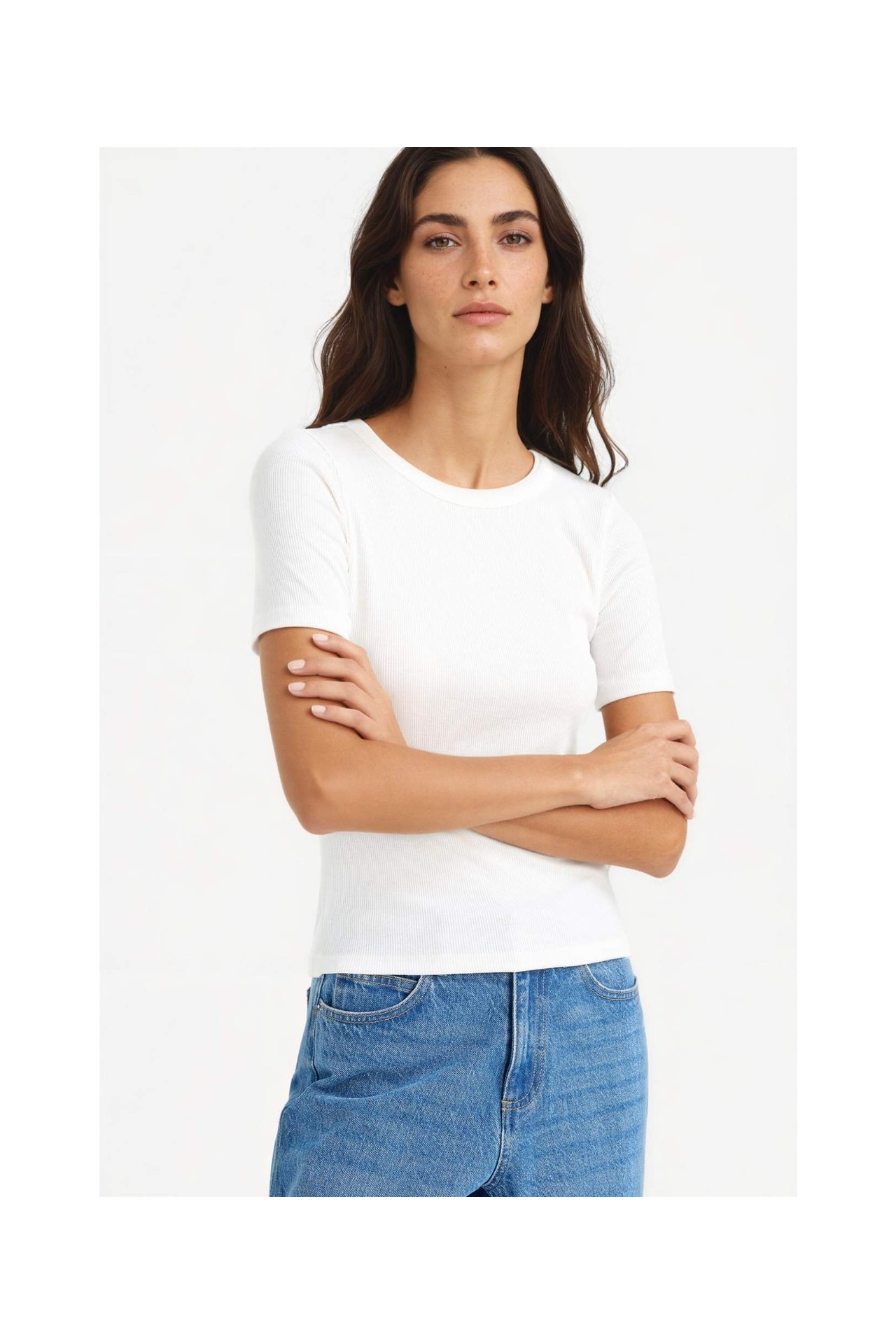 DeFacto Slim Fit Bisiklet Yaka Basic Fitilli Kısa Kollu Tişört C0097AX25AU