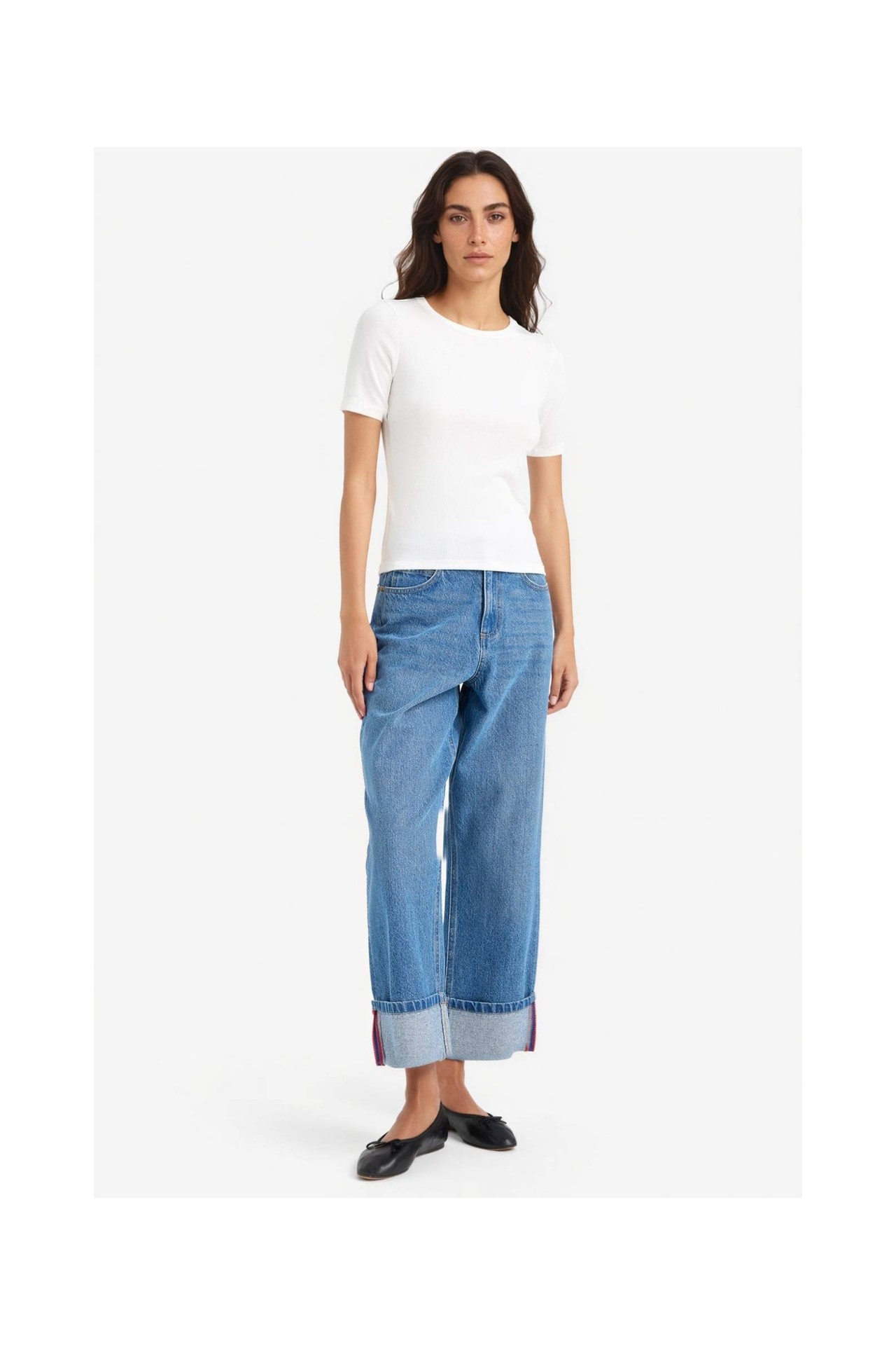 DeFacto Slim Fit Bisiklet Yaka Basic Fitilli Kısa Kollu Tişört C0097AX25AU görsel 2