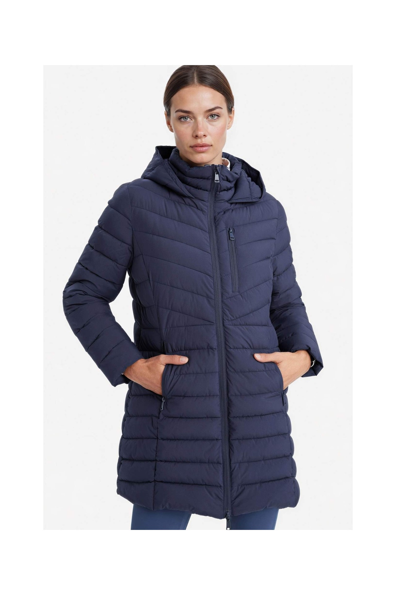 DeFacto Rüzgar Geçirmez Su İtici Regular Fit Kapüşonlu Şişme Parka Mont C6035AX25WN