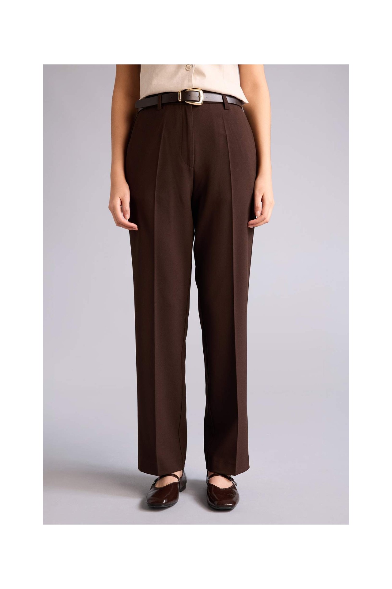 DeFacto Straight Fit Normal Bel Düz Paça Pantolon F7380AX26SP görsel 3