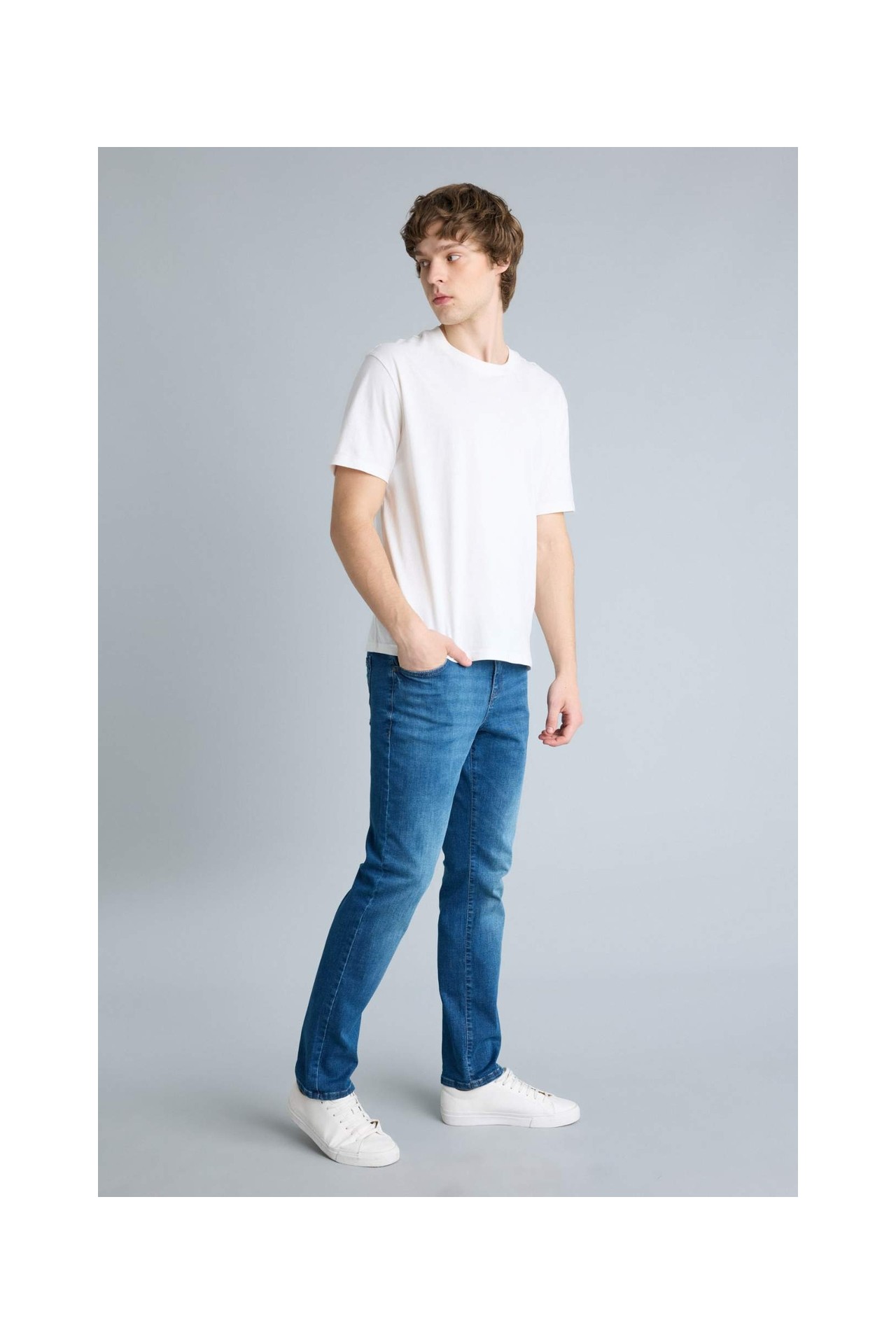 DeFacto Sergio Regular Fit Normal Bel Boru Paça Jean Pantolon H0793AX26SP görsel 3