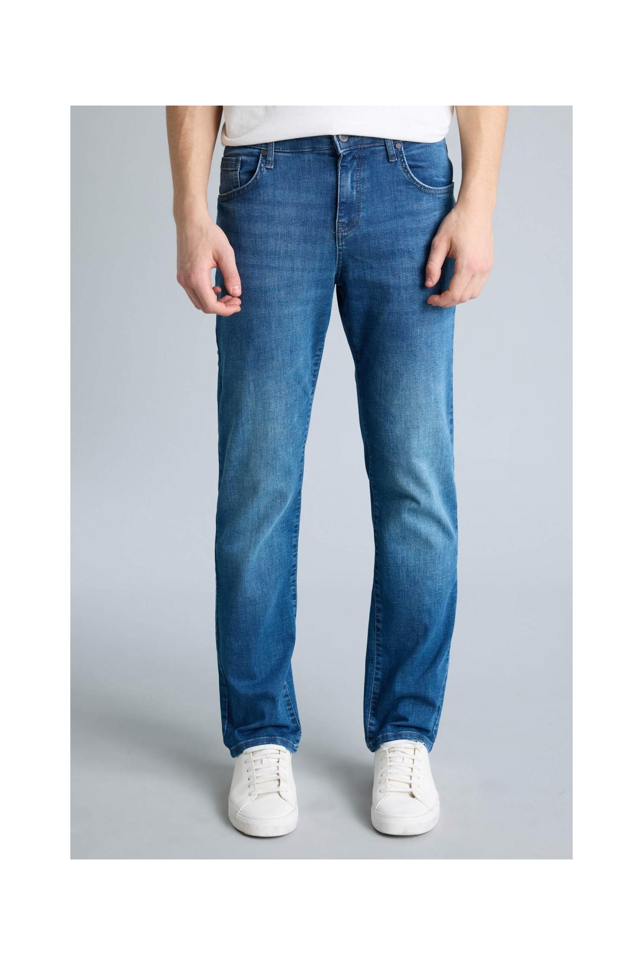 DeFacto Sergio Regular Fit Normal Bel Boru Paça Jean Pantolon H0793AX26SP görsel 4