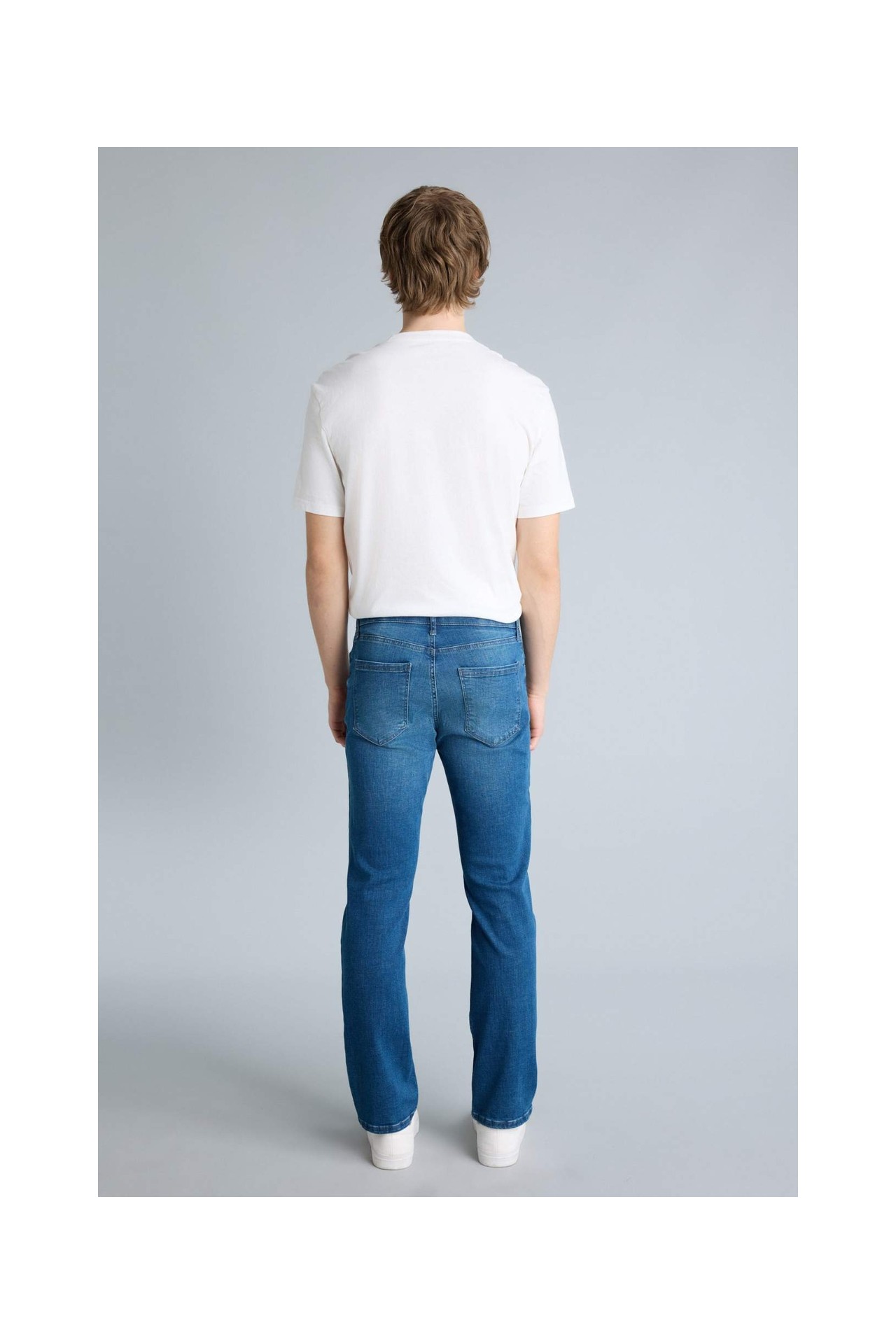 DeFacto Sergio Regular Fit Normal Bel Boru Paça Jean Pantolon H0793AX26SP görsel 6