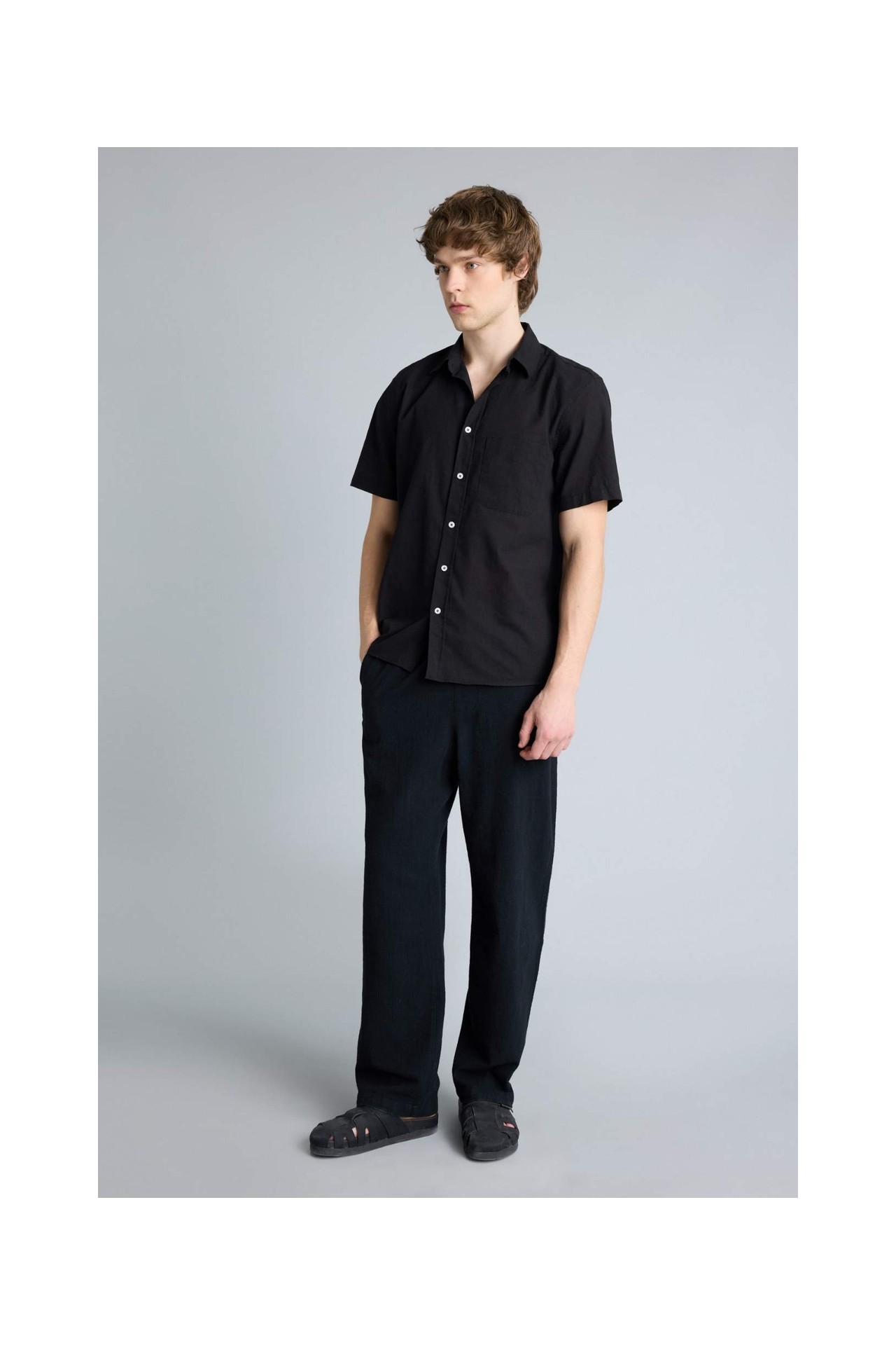 DeFacto %100 Pamuk Baggy Fit Pantolon G2592AX26SP görsel 2