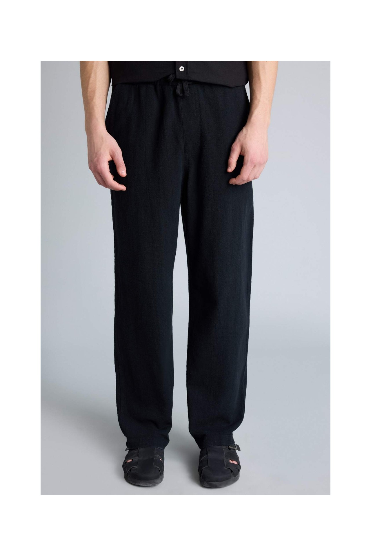 DeFacto %100 Pamuk Baggy Fit Pantolon G2592AX26SP görsel 4