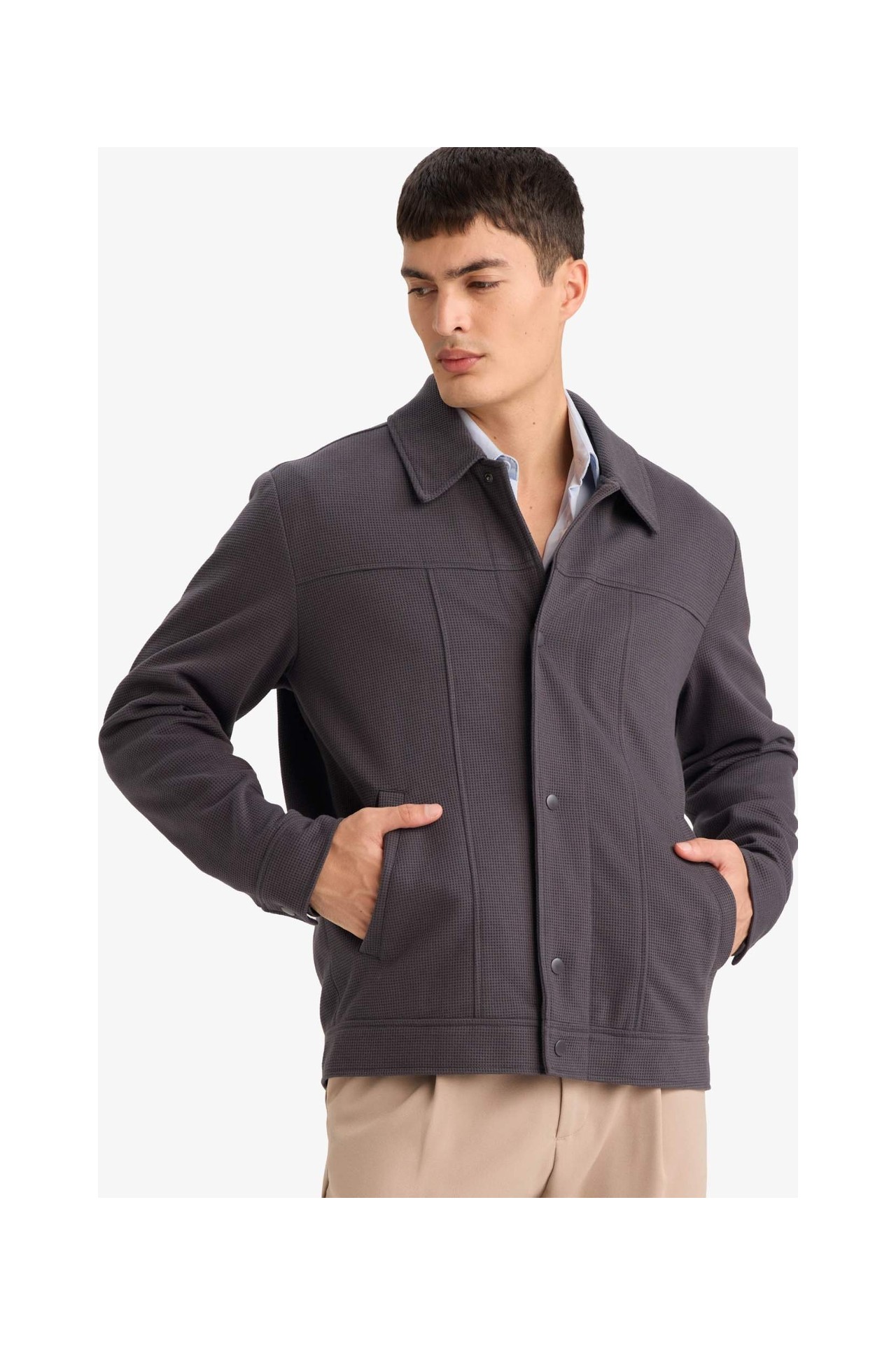 DeFacto Regular Fit Polo Yaka Çıtçıtlı Mont F8504AX26SP