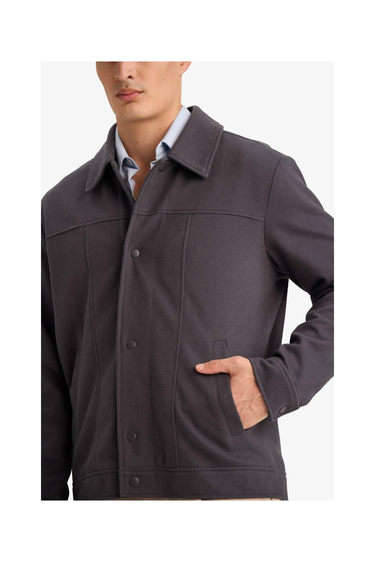 DeFacto Regular Fit Polo Yaka Çıtçıtlı Mont F8504AX26SP görsel 4