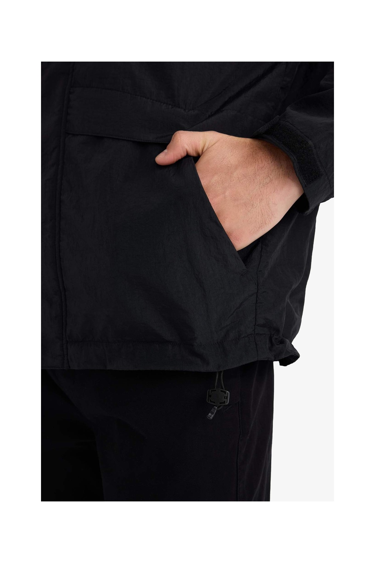 DeFacto Regular Fit Su İtici Kapüşonlu Yağmurluk D6305AX26SP görsel 4