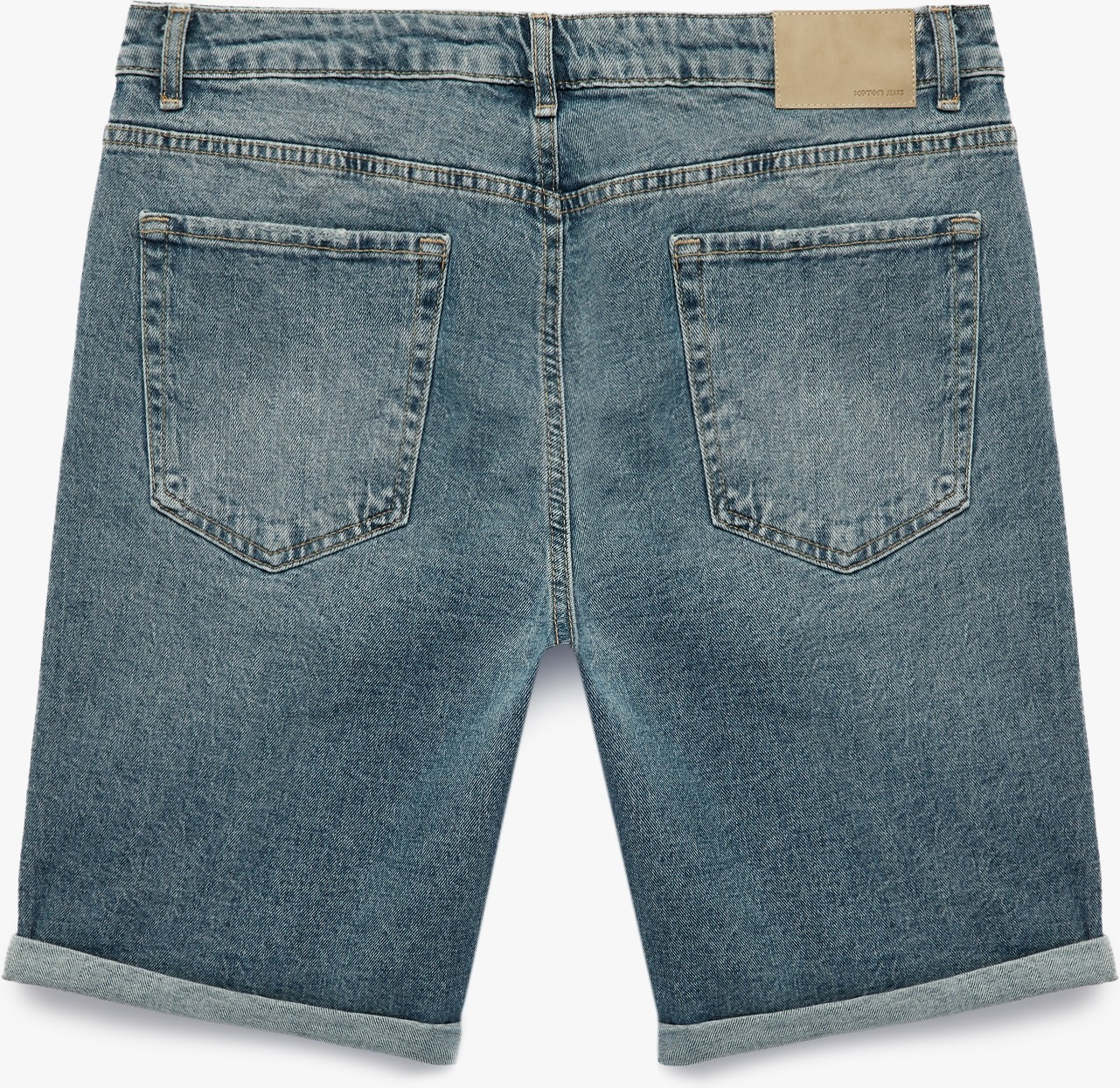 Koton Pamuklu Normal Bel Cepli Slim Fit Jean Şort görsel 6