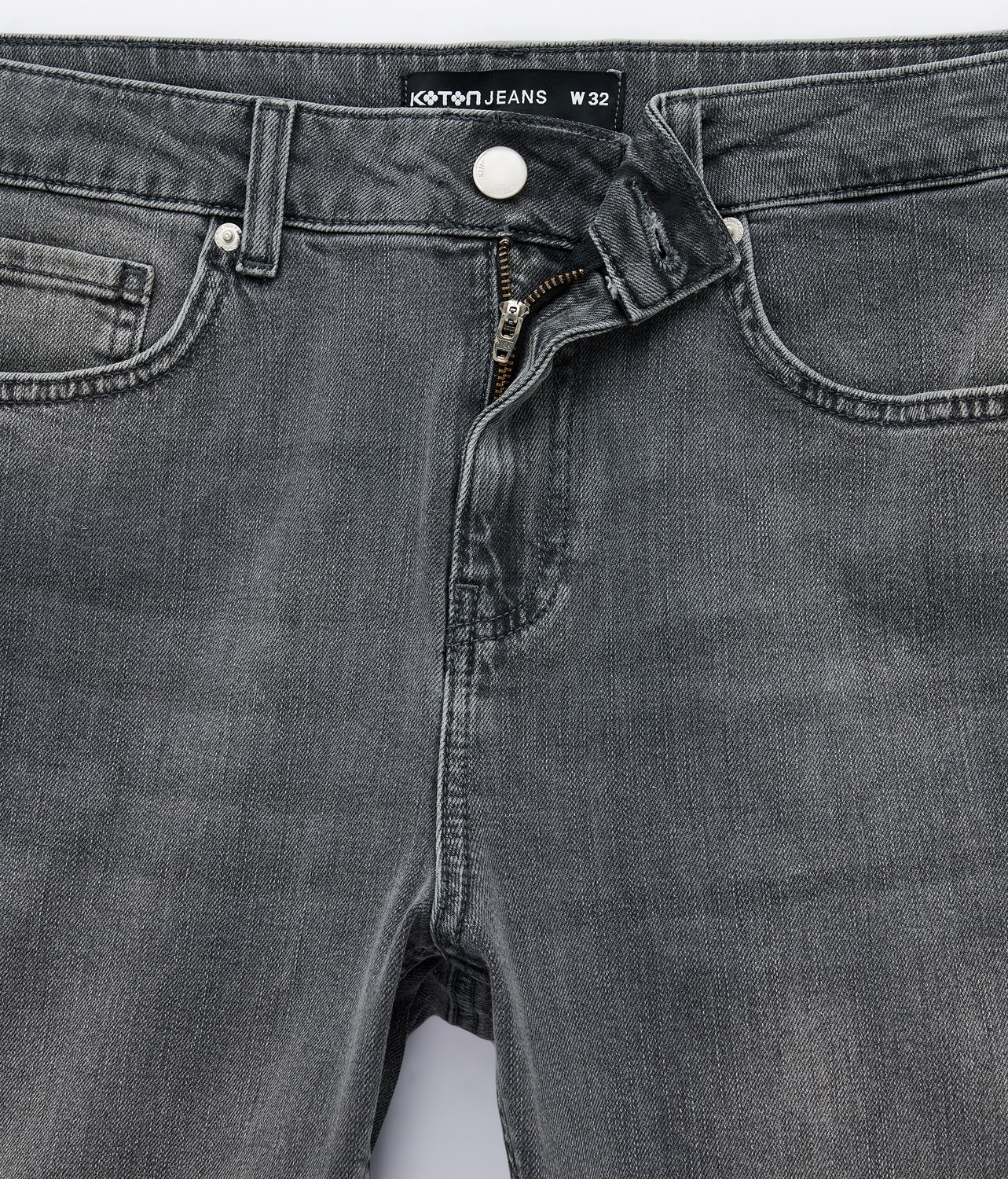 Koton Normal Bel Pamuklu Cepli Bermuda Slim Fit Jean Şort görsel 6