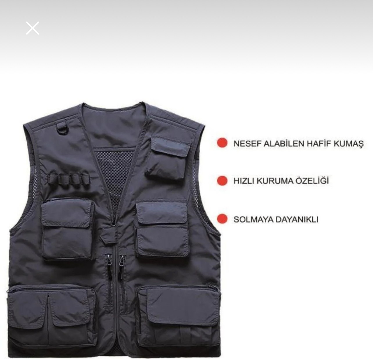 Moda Zengel Modazengel Taktik Çok Cepli Avcı ve Balıkçı Yeleği(Kalıp Dardır Lütfen Üst Beden Sipariş Ediniz) görsel 5