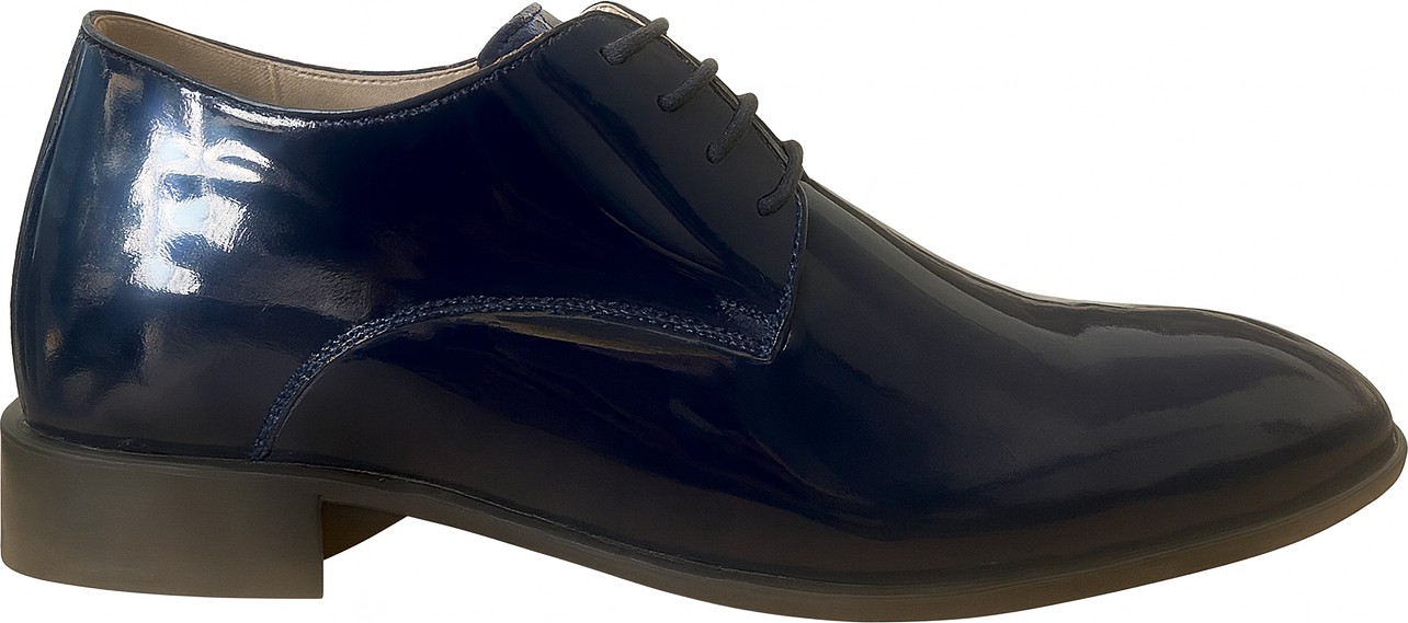 Elevold Alfa %100 Deri Damatlık Erkek Ayakkabı 7 cm Gizli Topuklu Boy Uzatan (Rugan/mat)
