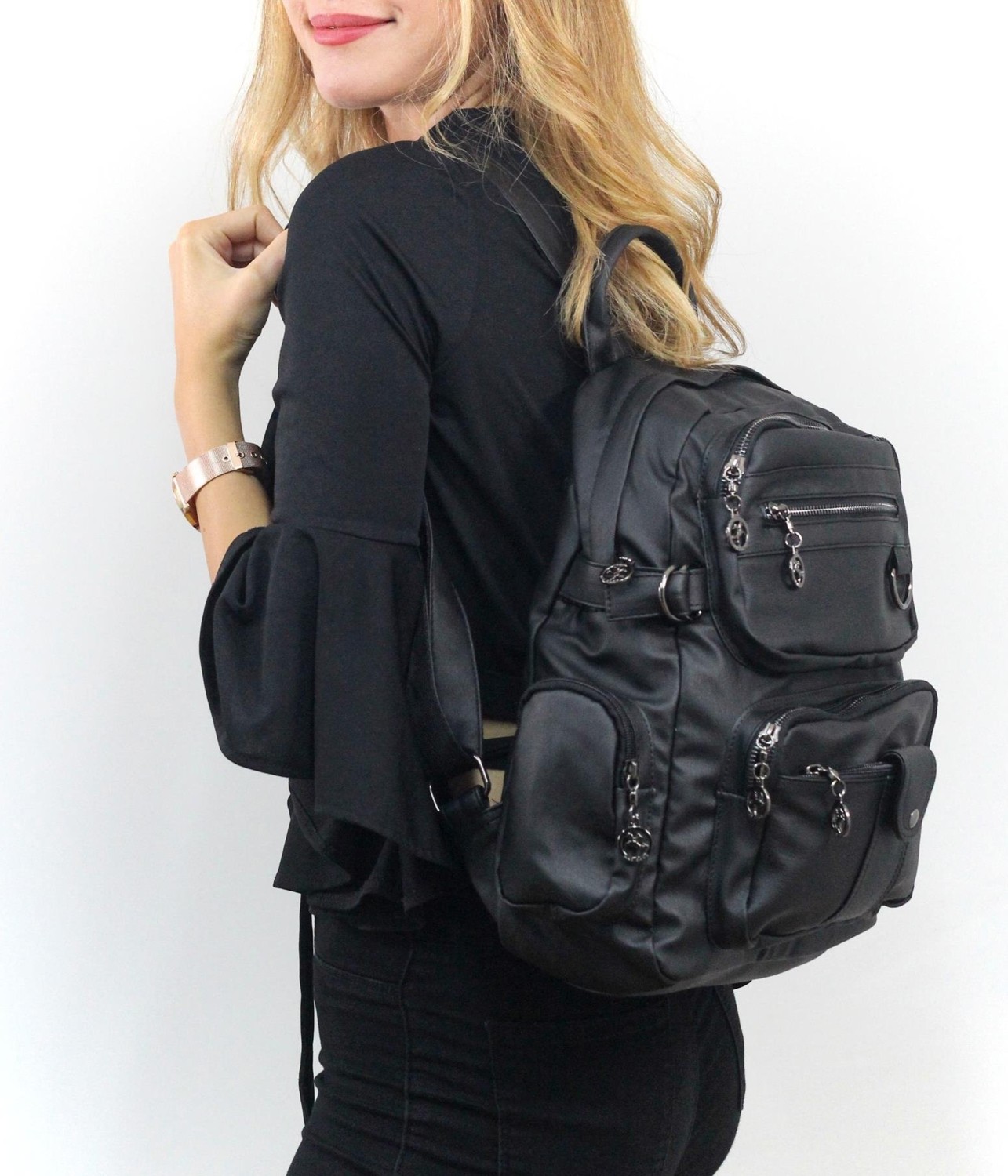 Nas Bag Vera Çanta Nas Bag Kadın Geniş Yumuşak Sırt Çantası görsel 5