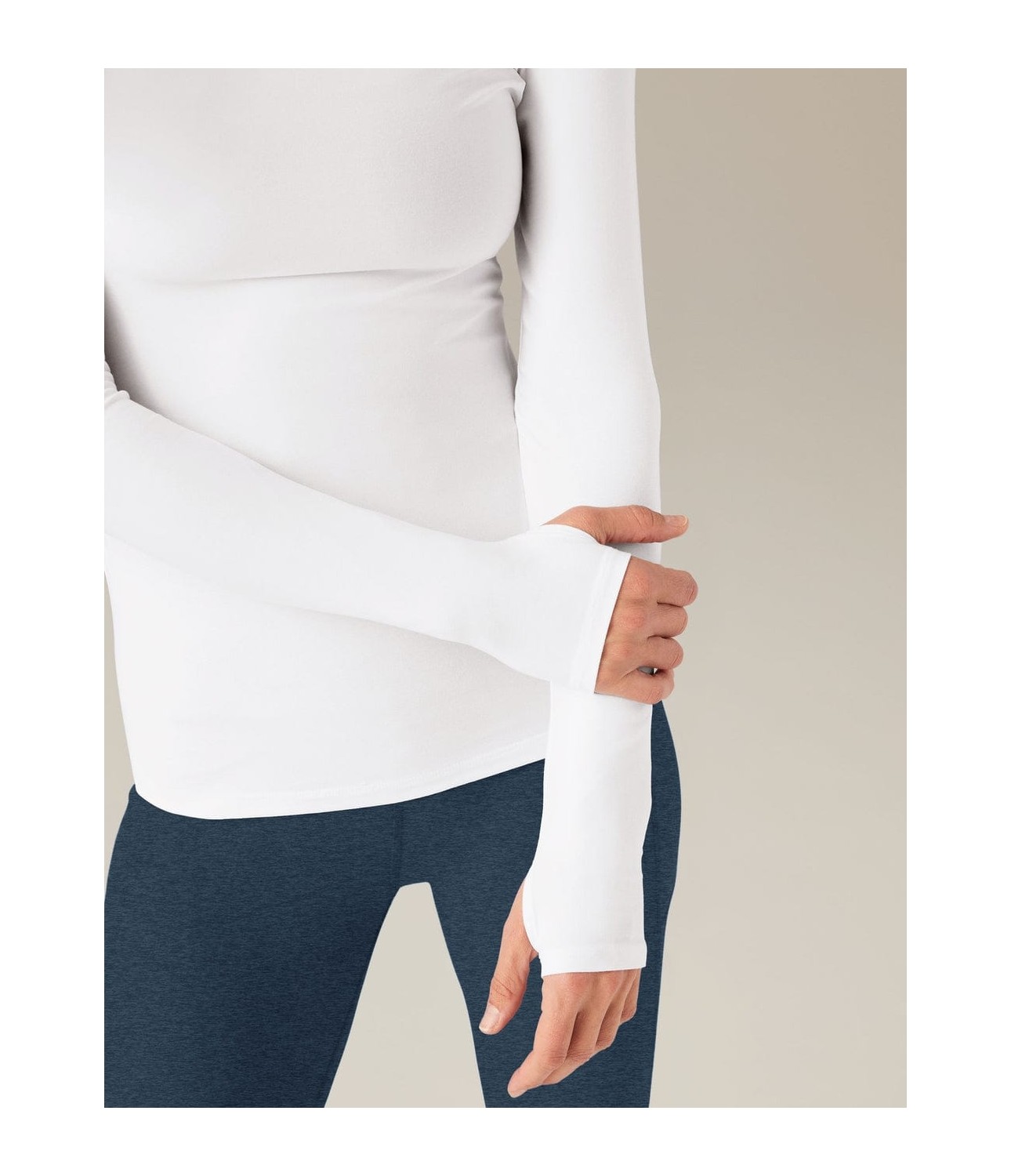 Lady Hazal Siyah Darkalıp Slimfit Soft Touch Crew Neck Finger Detail Parmak Detaylı Tesettür Body görsel 2
