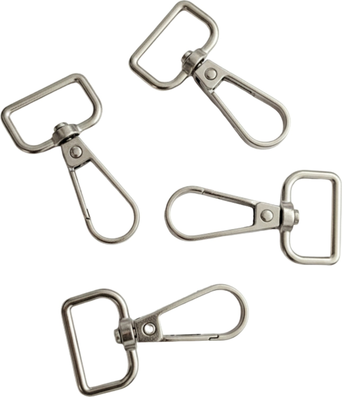 Orhan Çanta 2.5 cm Kare Kanca Nikel (Gümüş) - Metal Çanta ve Cüzdan Askı Klipsi - 20 Adet görsel 5