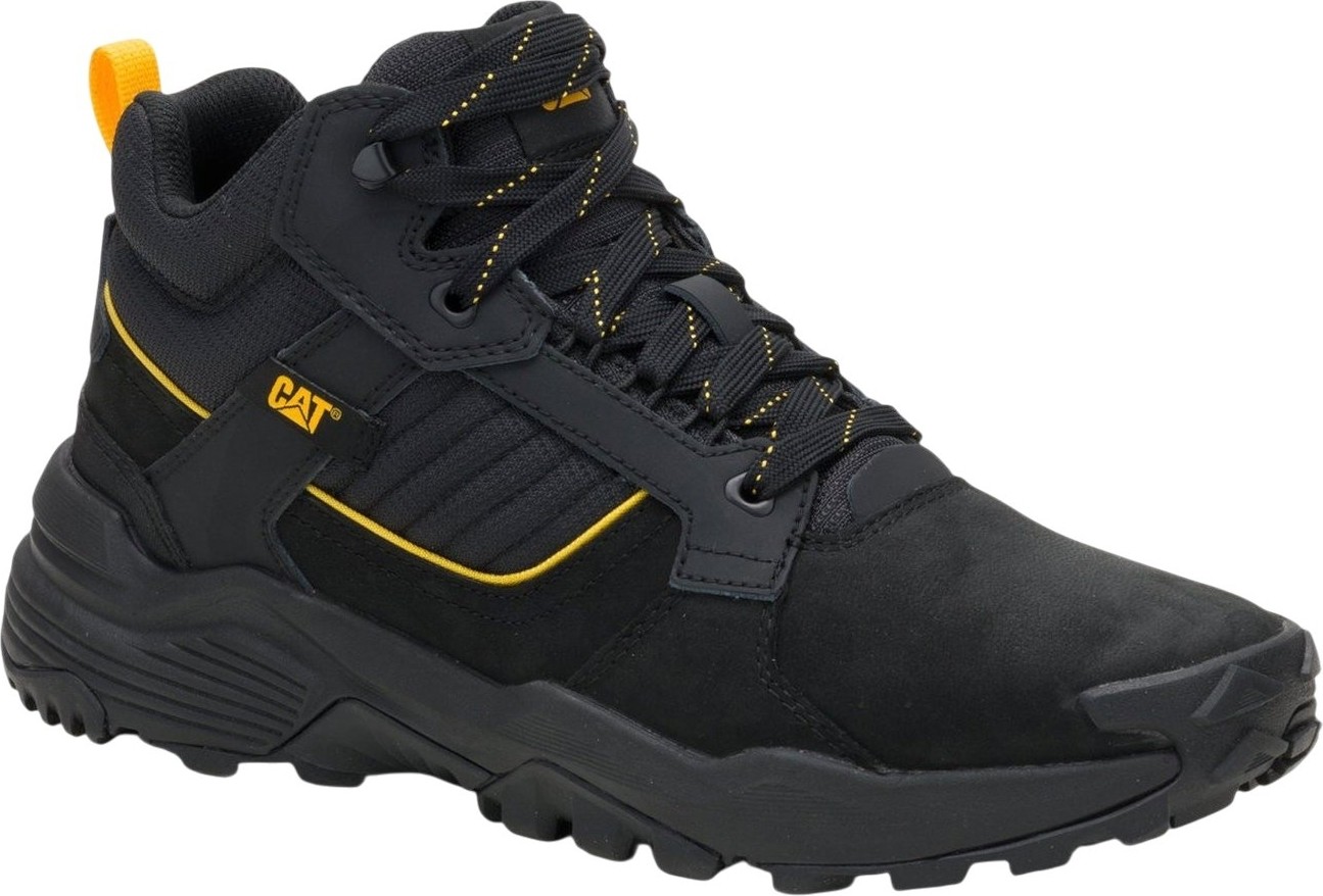 Cat Grapple Leather Mid Siyah Erkek Bot görsel 3
