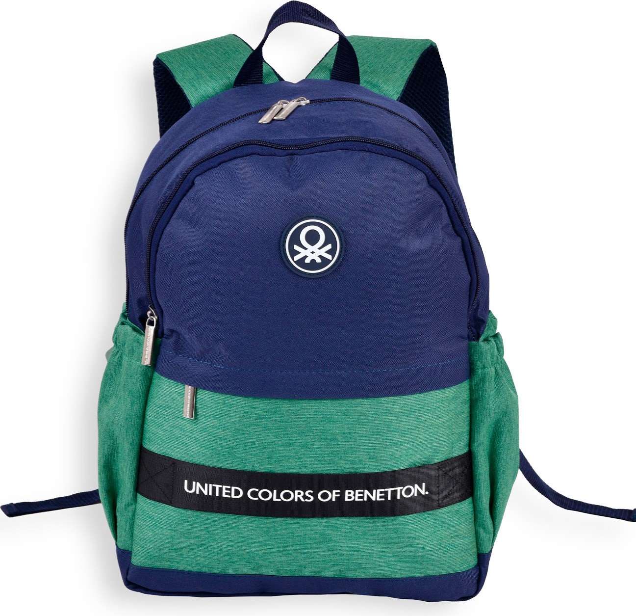 Benetton Lacivert - Yeşil Erkek Sırt Çantası Günlük Kullanım için Modern Tasarım