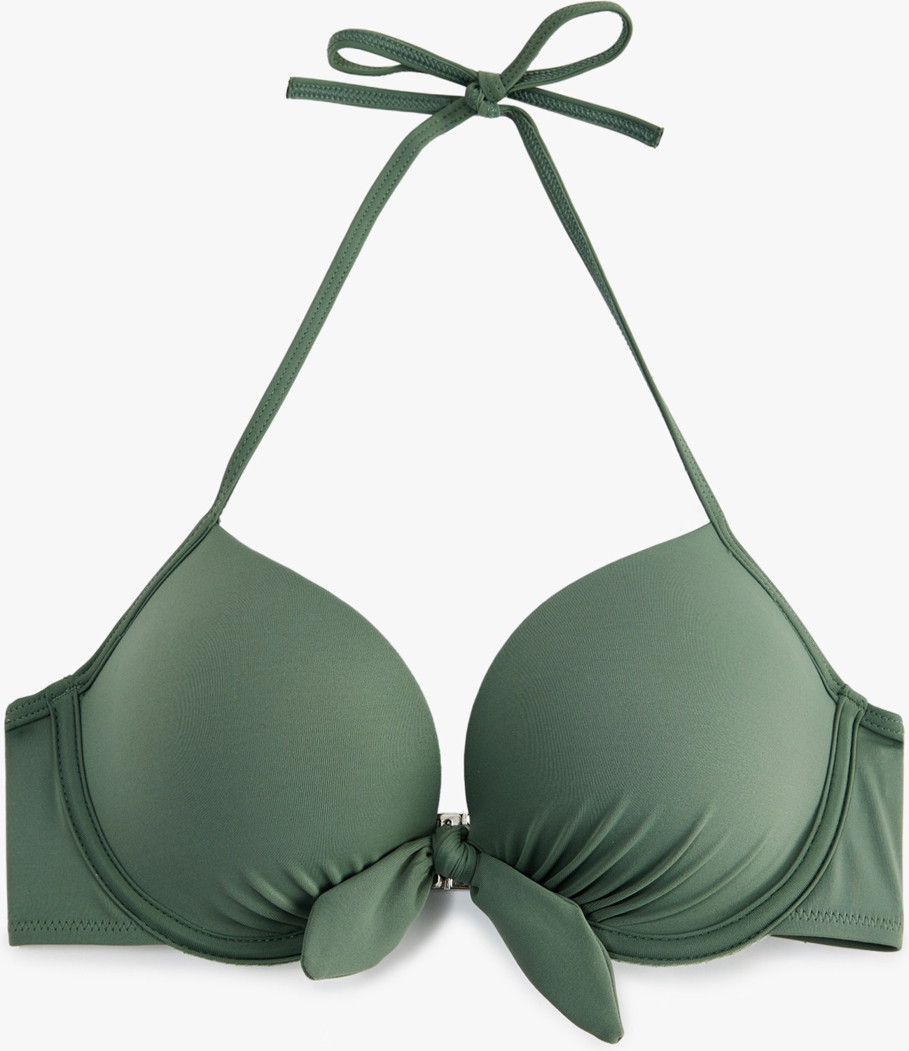 Koton Kalp Yaka Fiyonk Detaylı Push-Up Bikini Üstü
