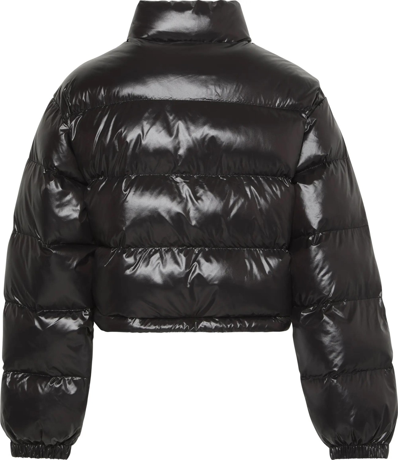 Calvin Klein Kadın Shıne Crop Puffer Jacket Siyah Uzun Kol Günlük Mont Normal Yaka LV047D504GUB1 görsel 2