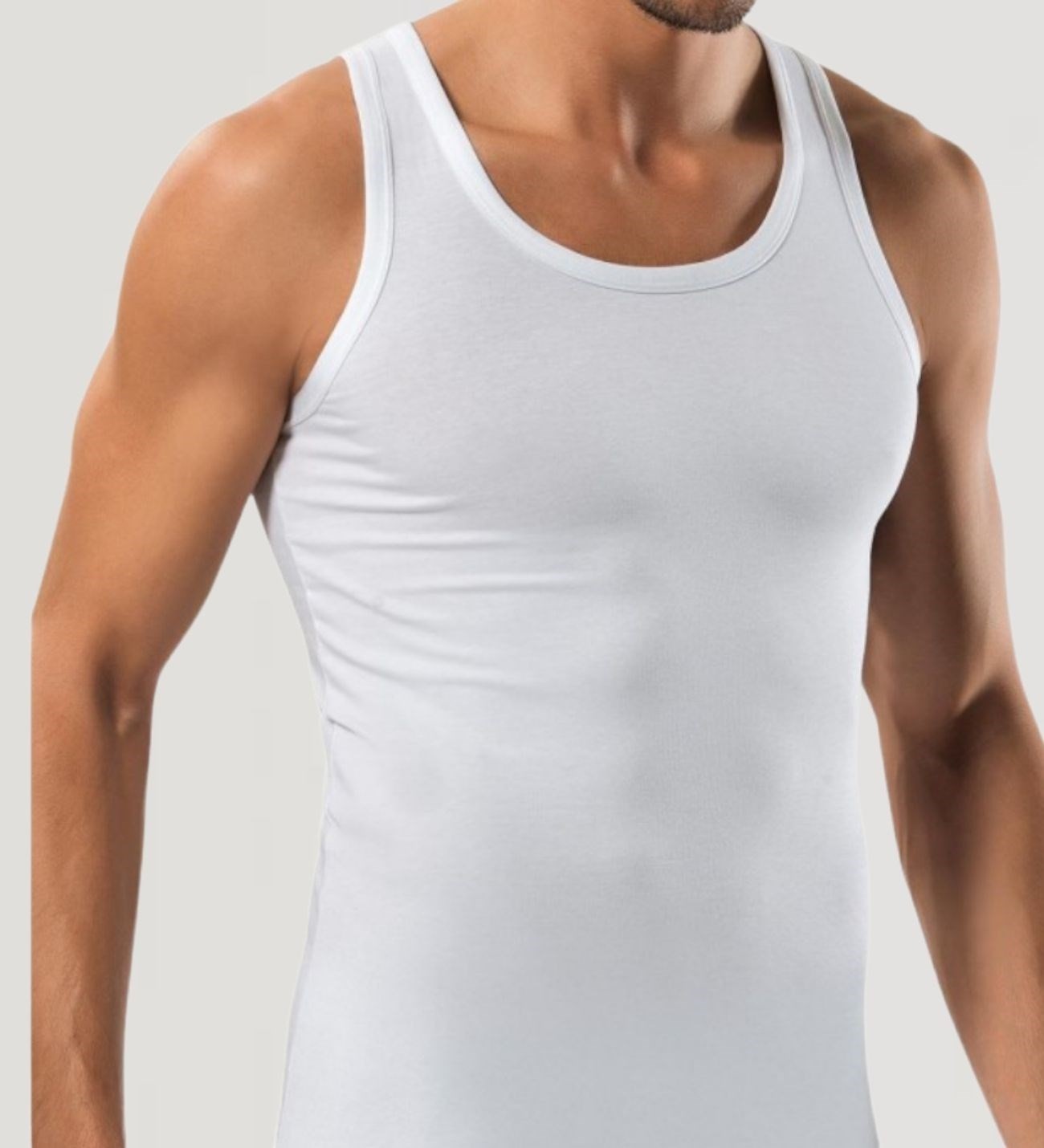 Maruf Shop 4 Adet Erkek Slim Fit Dar Kalıp Likralı Penye Sporcu Atleti(Rambo Atleti) görsel 6
