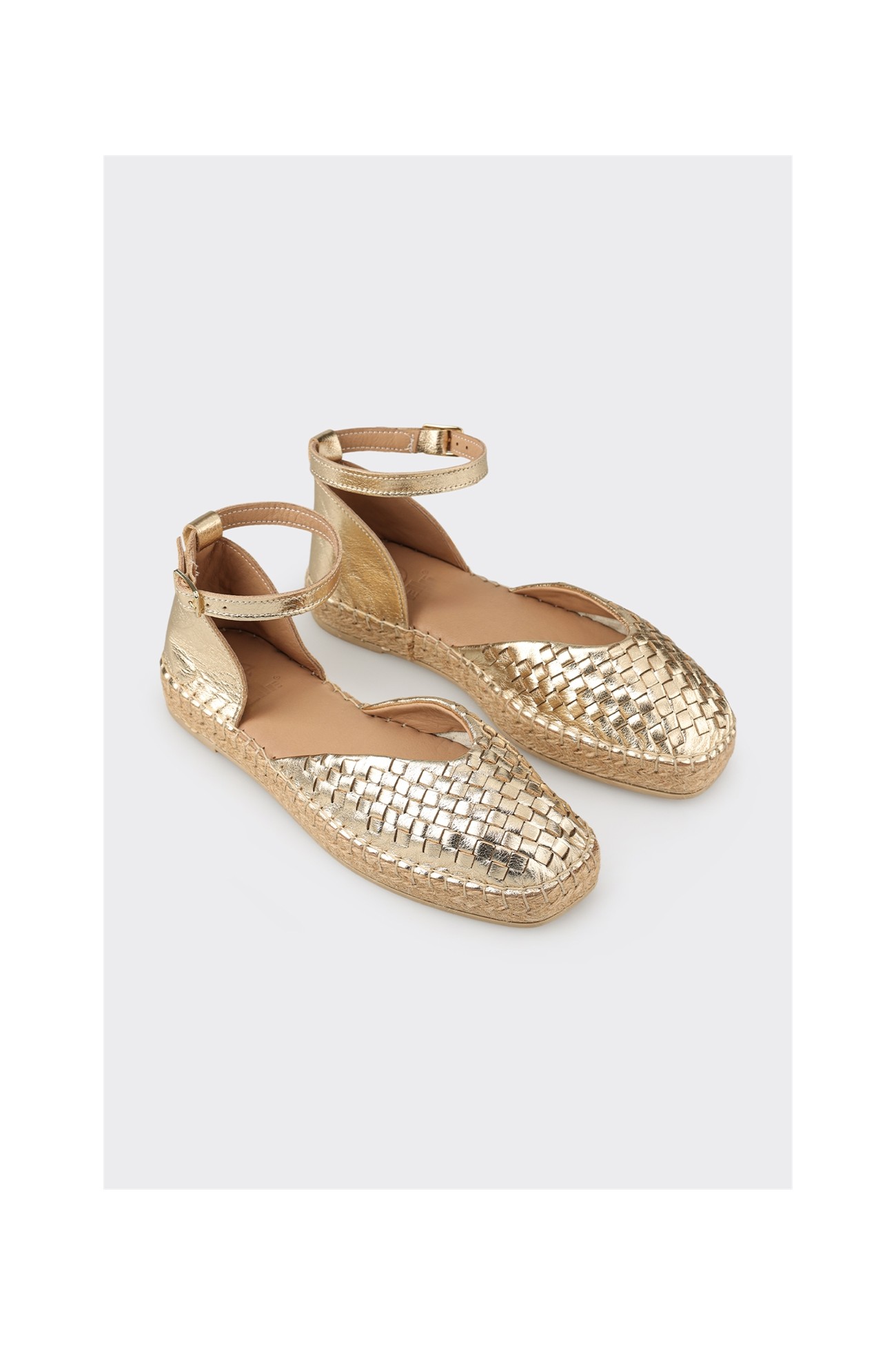 Elle Gold Deri Kadın Espadril görsel 2