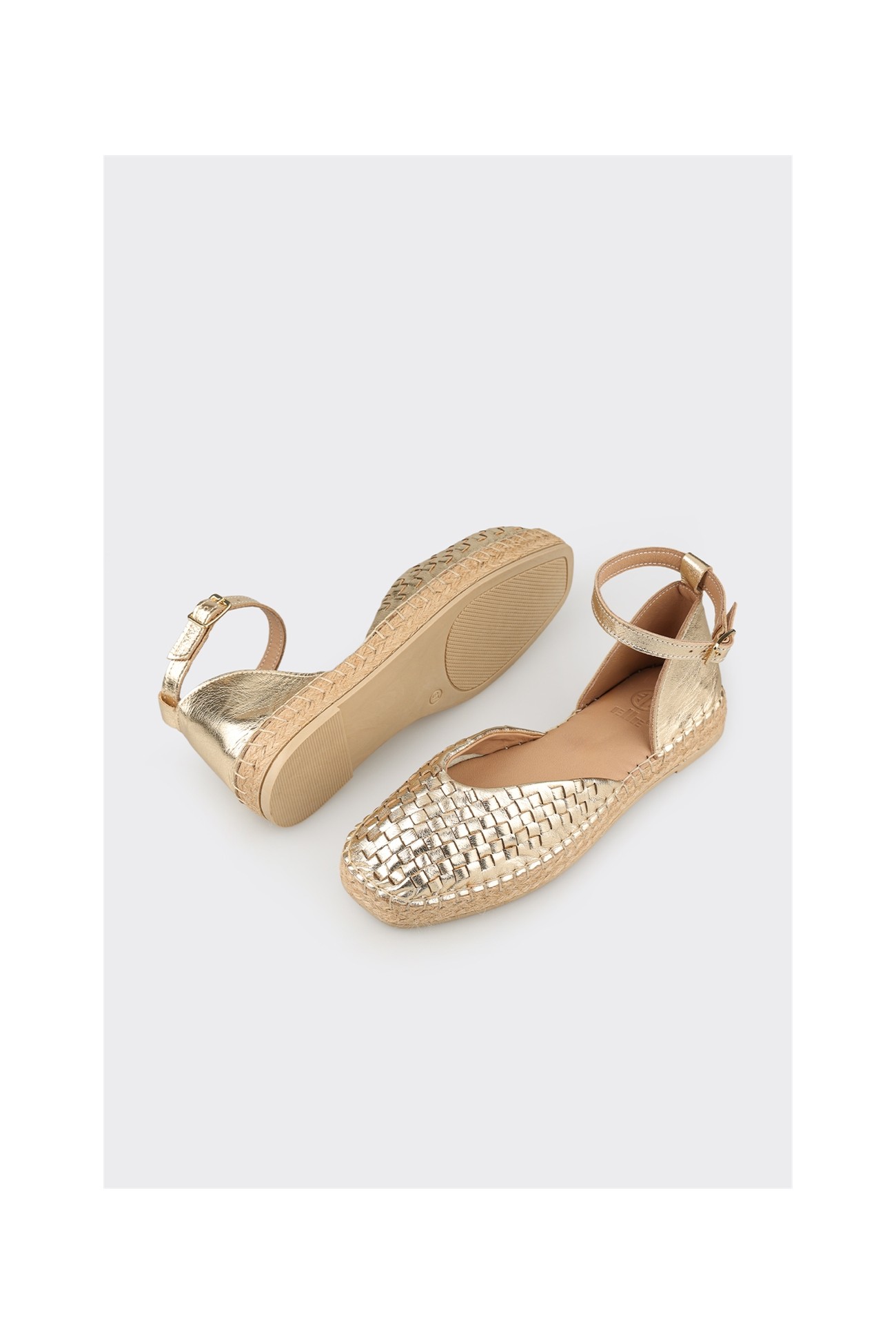 Elle Gold Deri Kadın Espadril görsel 3