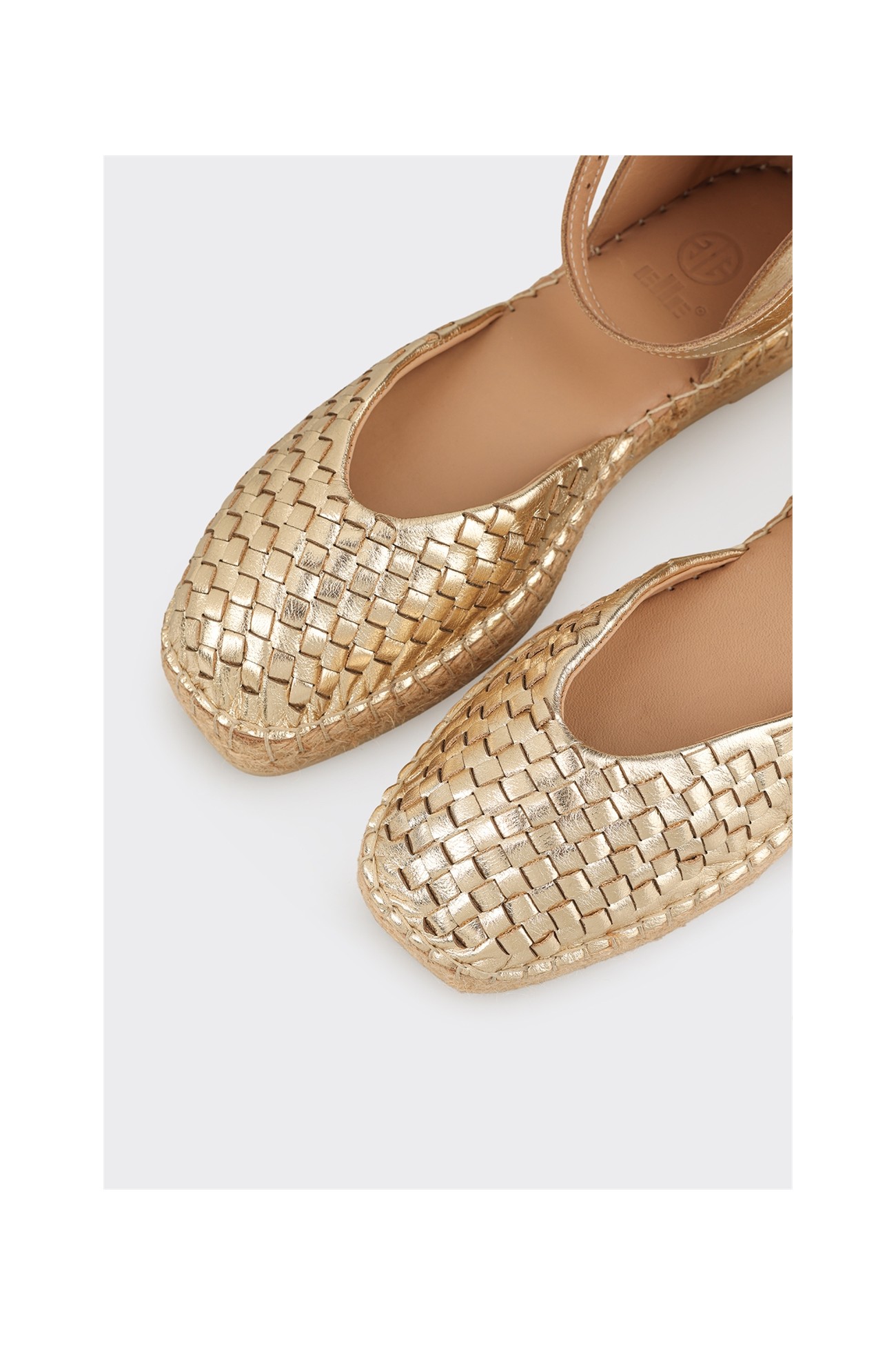 Elle Gold Deri Kadın Espadril görsel 5