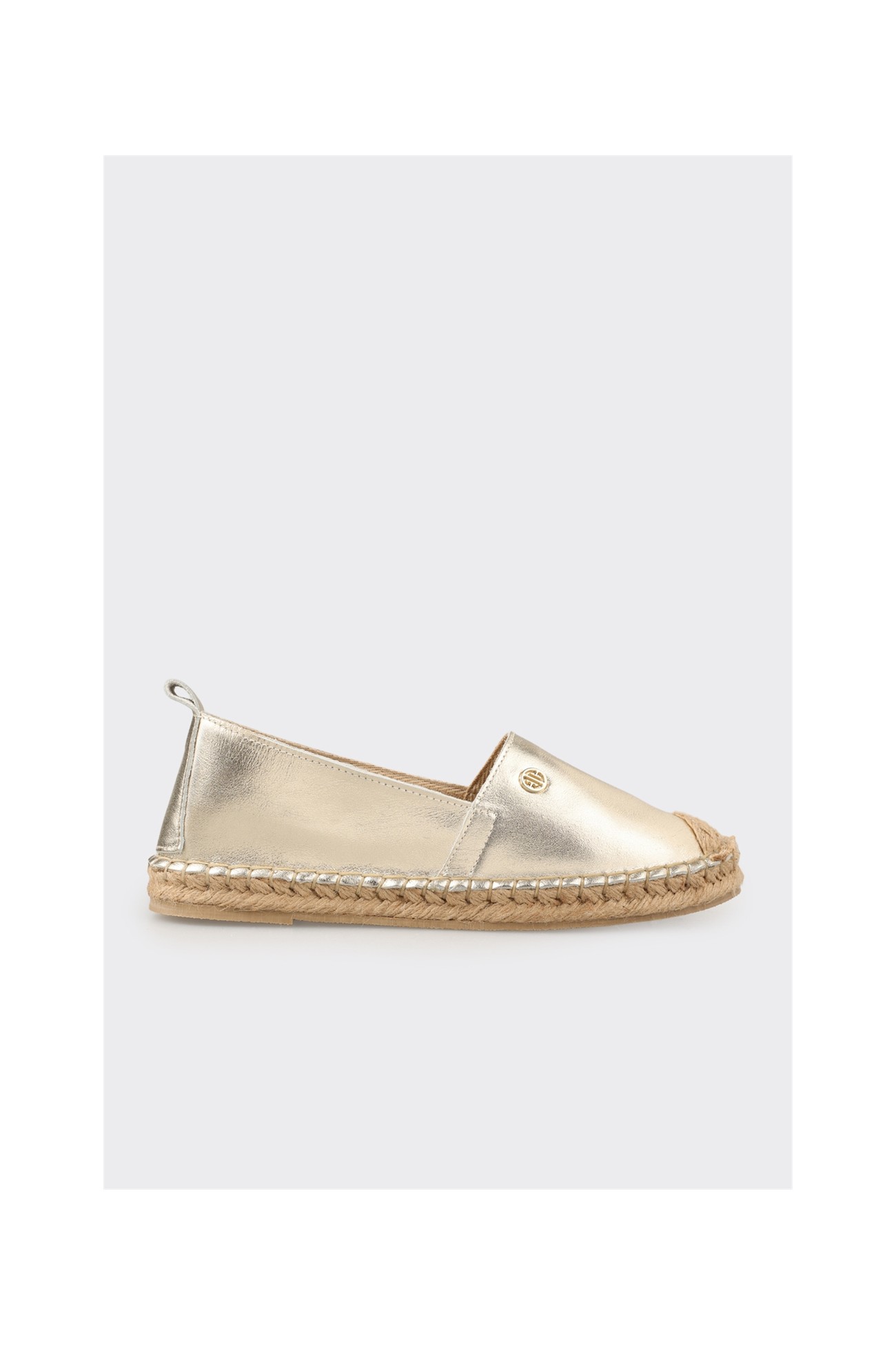 Elle Gold Deri Kadın Espadril